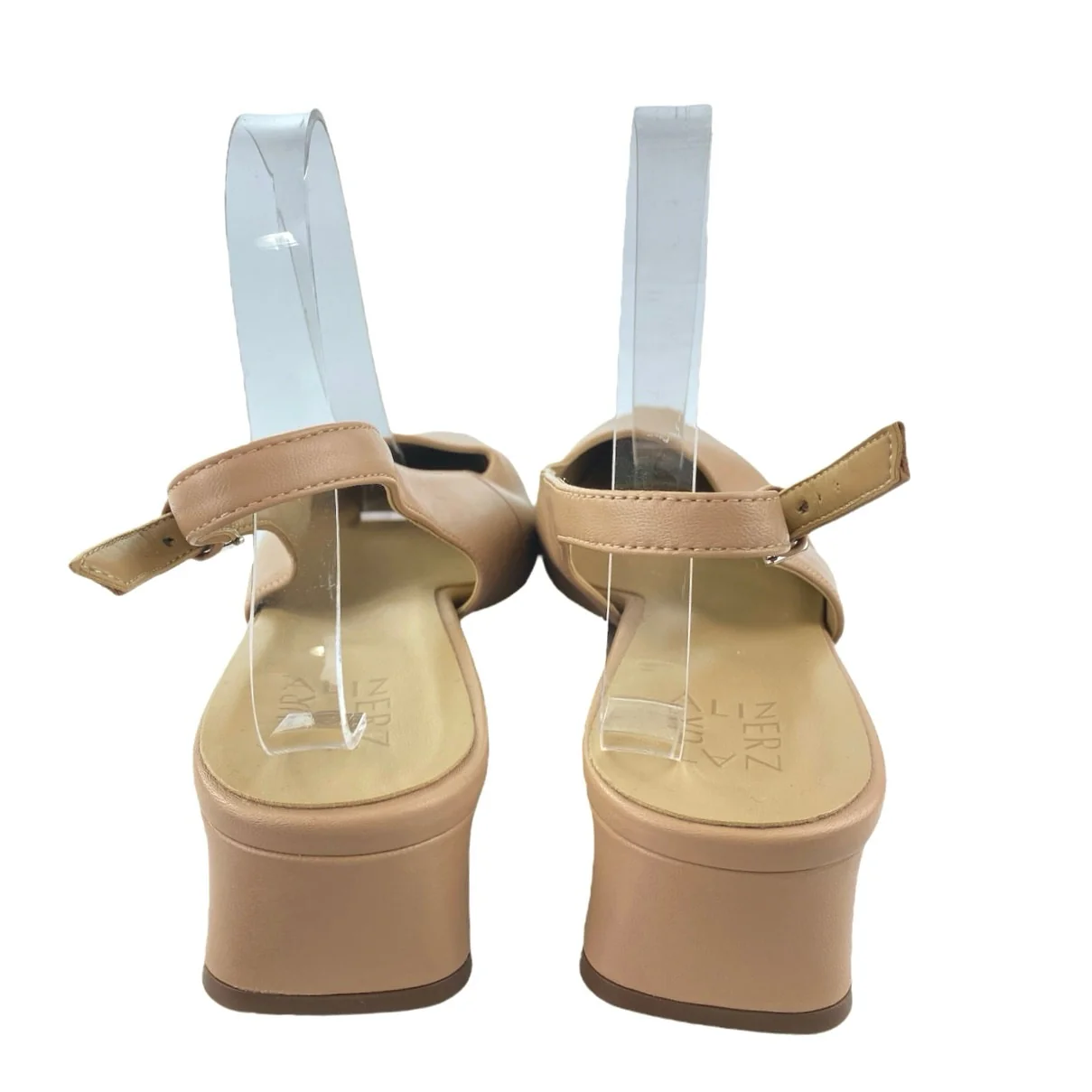 Naturalizer Lesley Women's Tan Nude Leather Pointed Toe Slingback Pumps Shoes 10 - Image 3