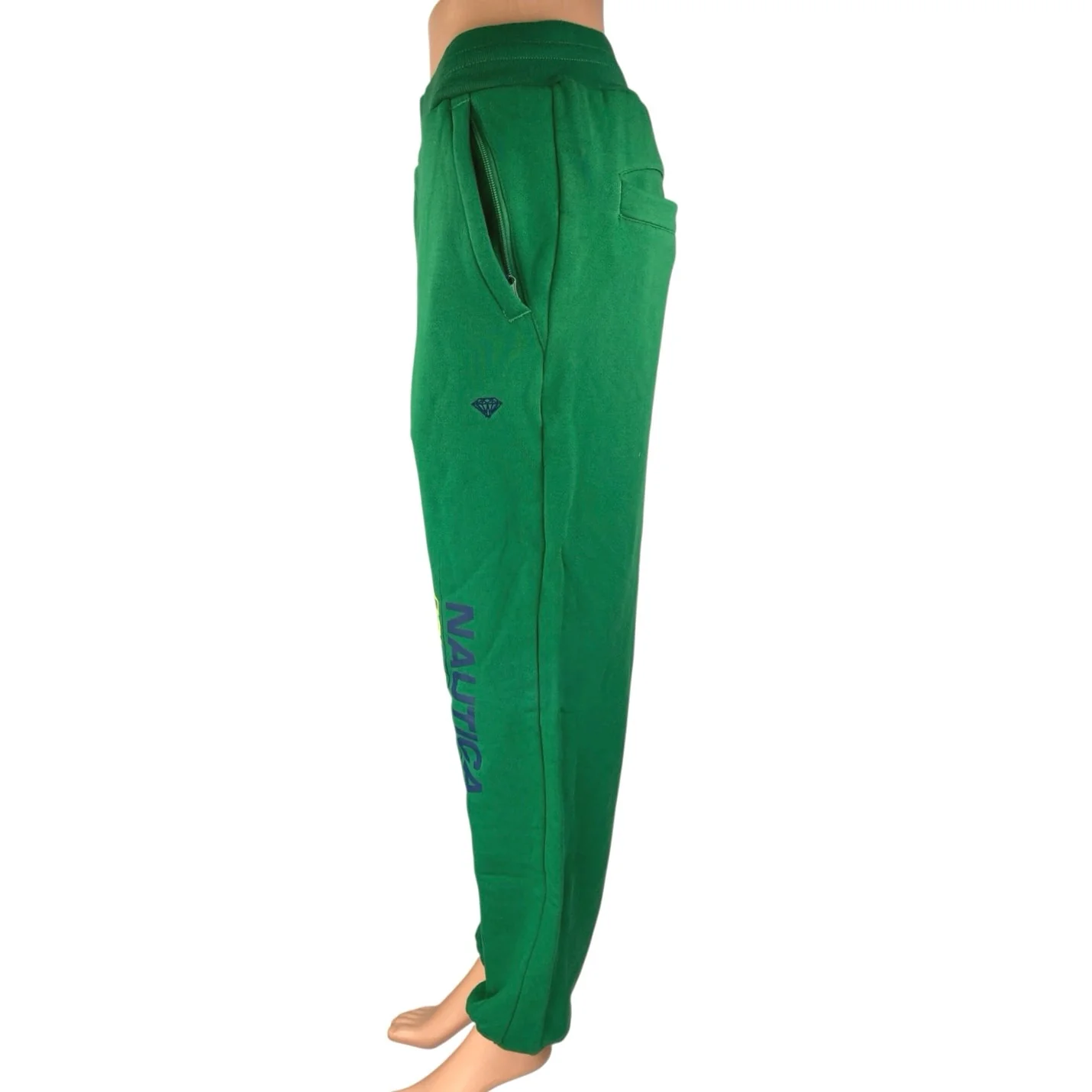 Nautica Competition Green Elastic Waist Tapered Trousers Joggers Sweatpants Sz S - Image 2