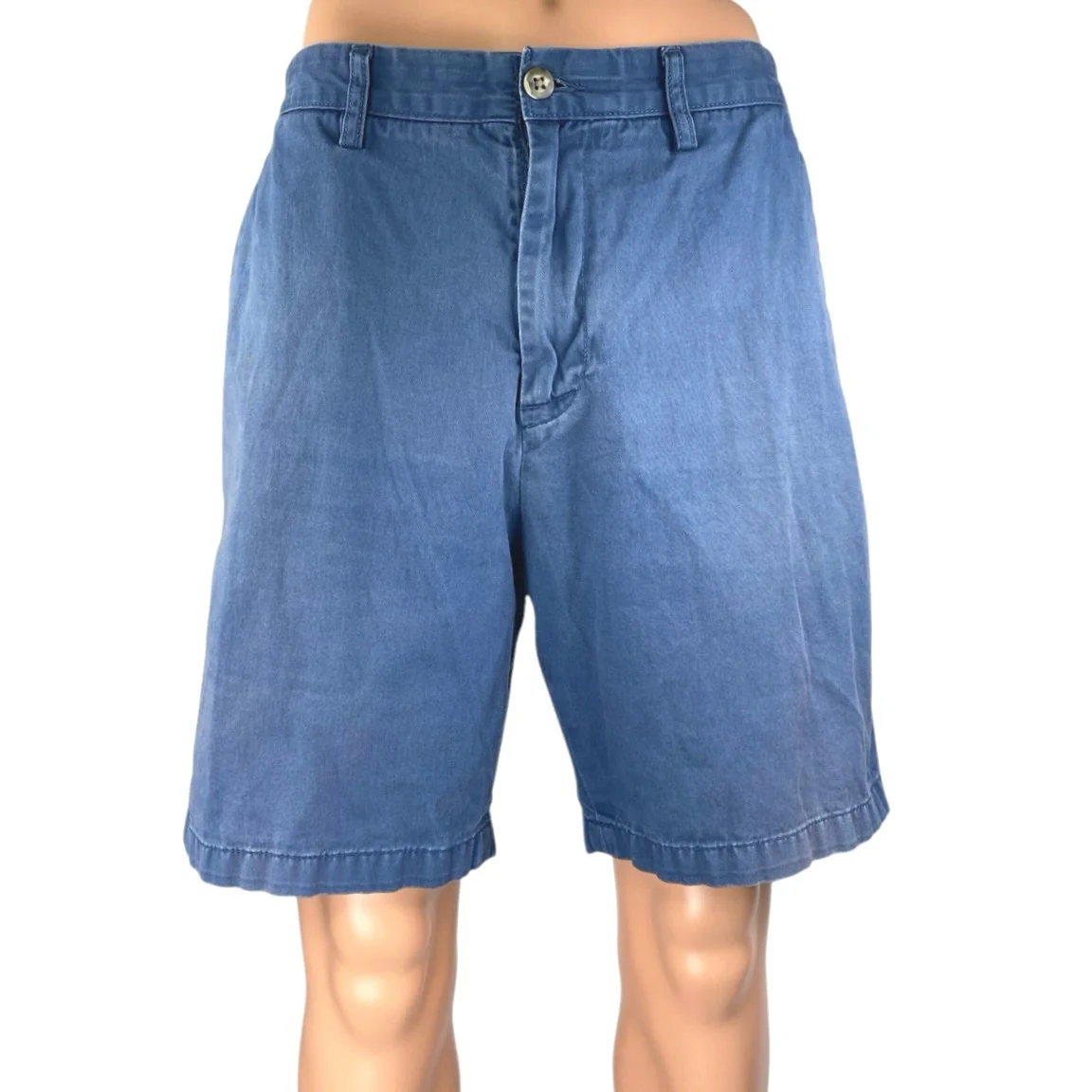 Nautica The Deck Men's Blue Classic Fit Cotton Denim Jean Bermuda Shorts Size 36