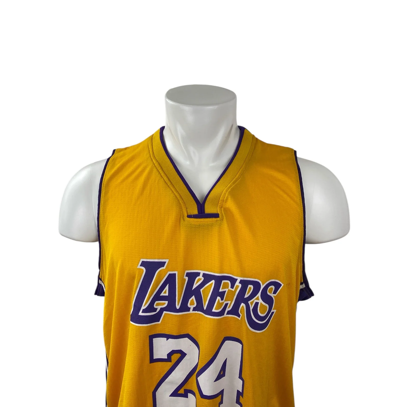NBA Los Angeles Lakers Kobe Bryant Yellow Basketball Muscle Jersey Tank Top XL - Image 2