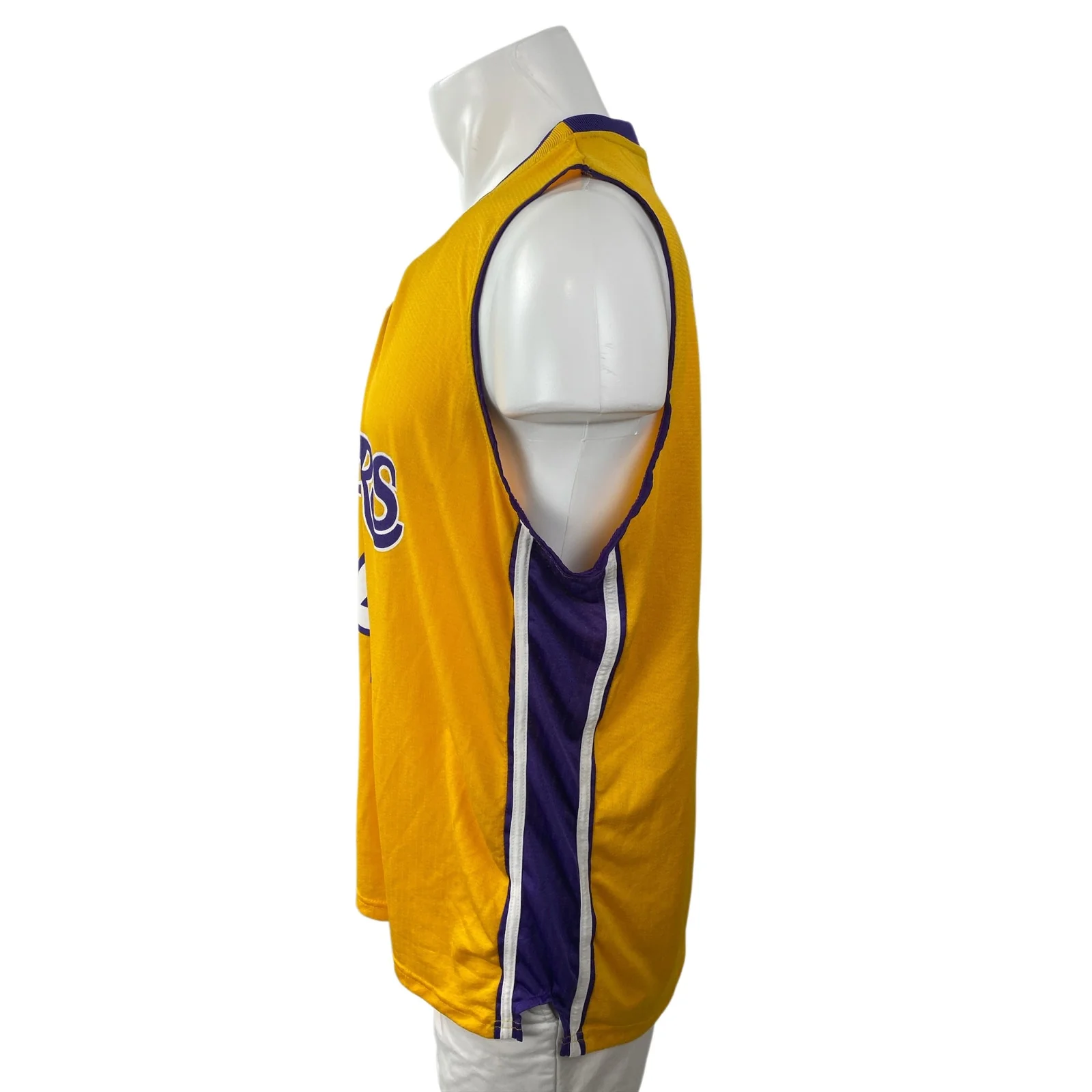 NBA Los Angeles Lakers Kobe Bryant Yellow Basketball Muscle Jersey Tank Top XL - Image 3