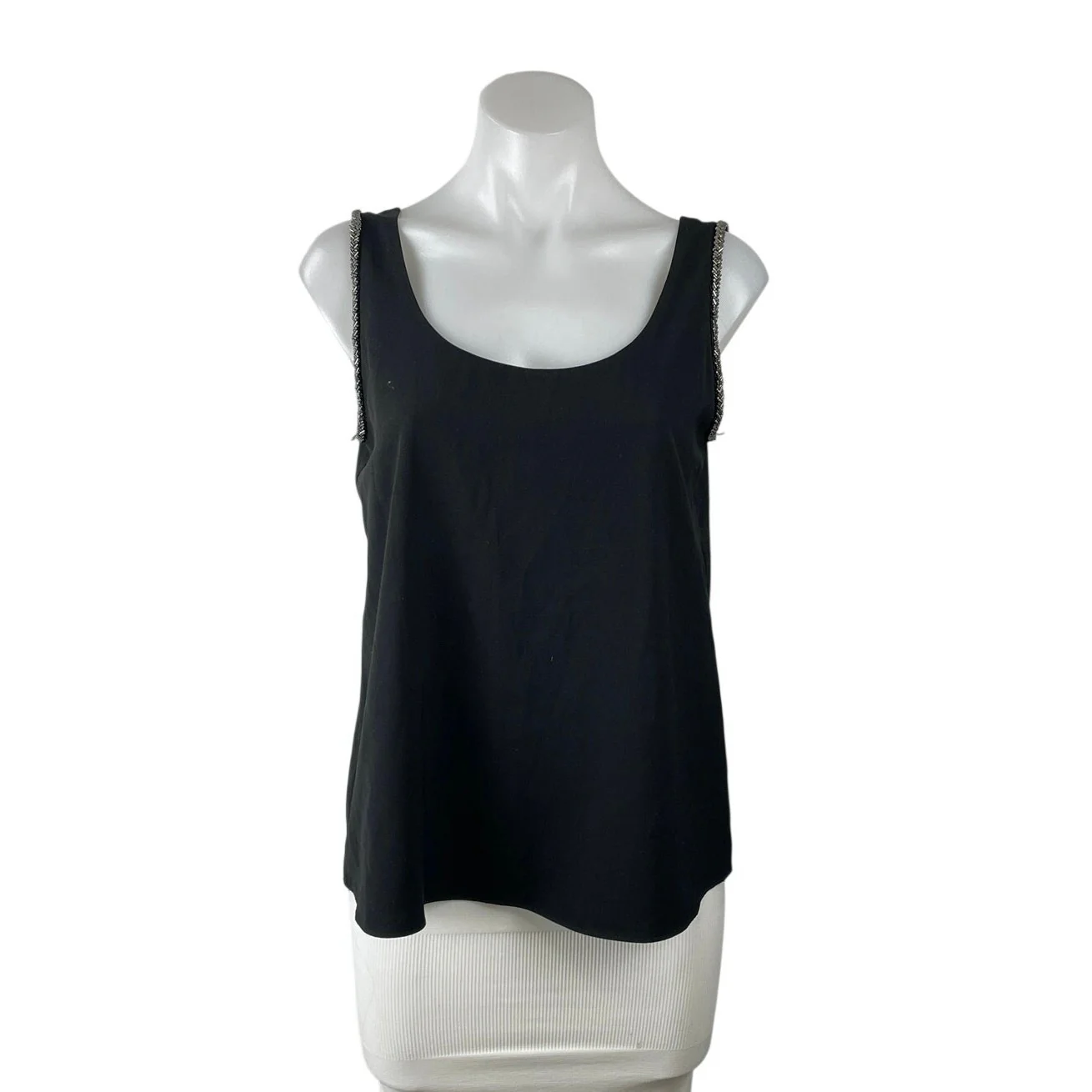 NetWork Women's Black Sleeveless Scoop Neck Cami Camisole Tank Top Size XS