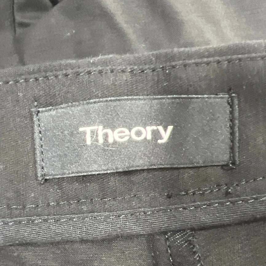 NEW $225 Theory Men’s Black Zaine Ankle Stretch Straight Chino Pants Size 36 - Image 4