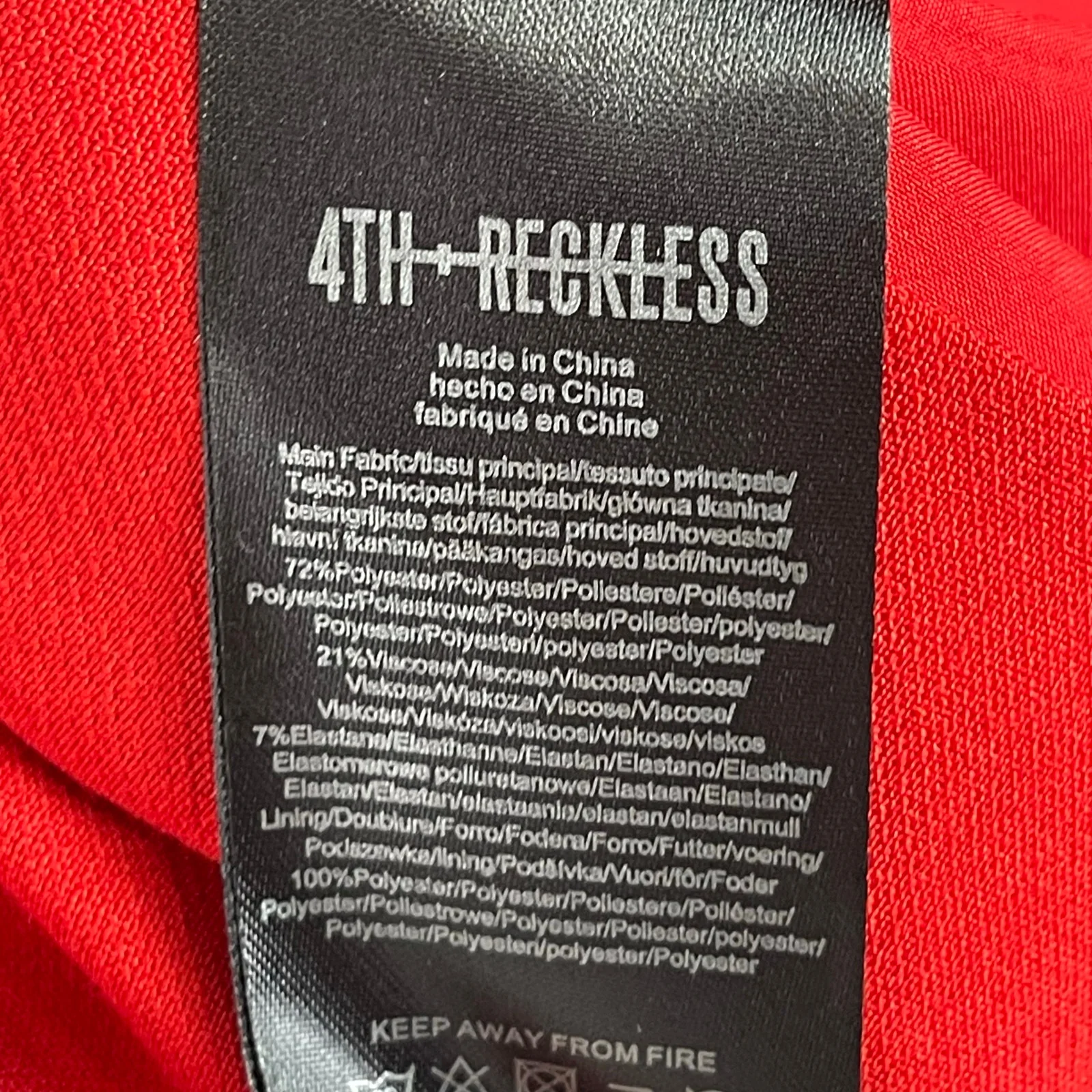 NEW 4th + Reckless Red Bow Strapless Sleeveless Bandeau Mini Bodycon Dress Sz S - Image 5