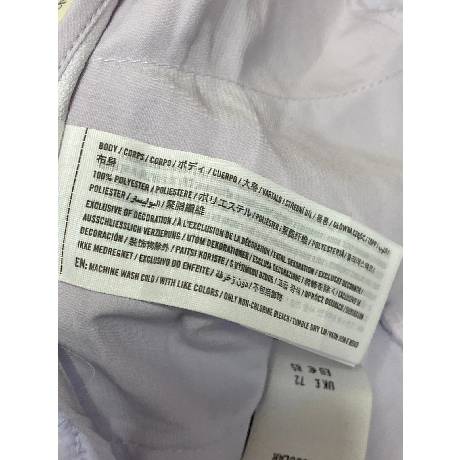 NEW Abercrombie & Fitch Lilac Purple High Rise Wide Leg Trousers Pants Size 36 - Image 5