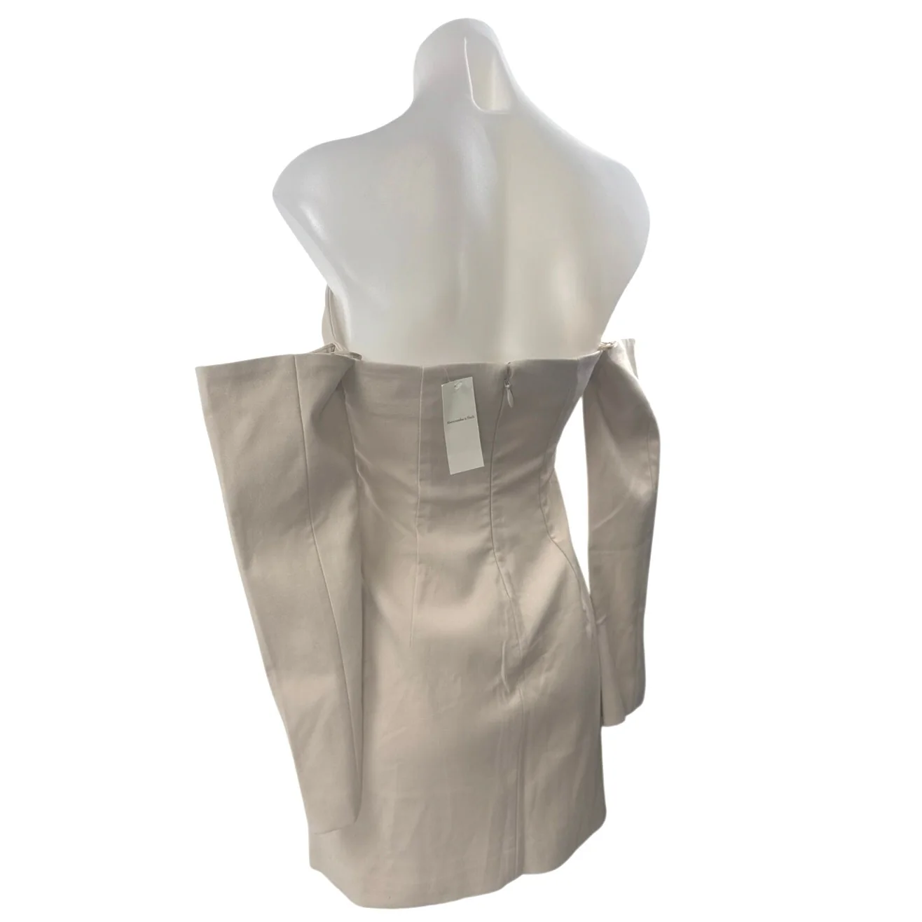 NEW Abercrombie & Fitch Mara Off Shoulder Long Sleeve Mini Sheath Shift Dress XS - Image 5