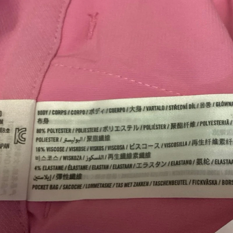 NEW Abercrombie & Fitch Pink High Waist Wide Leg Pleated Zipper Bermuda Shorts L - Image 5