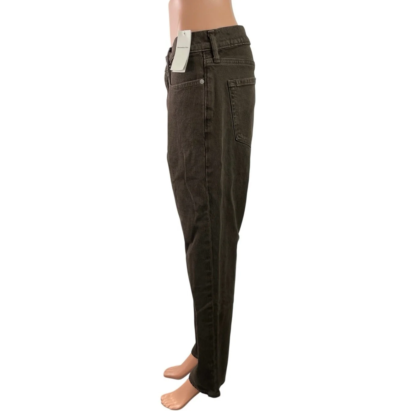 NEW Abercrombie & Fitch Vintage Straight Brown High Rise Denim Jeans Pants Sz 30 - Image 2