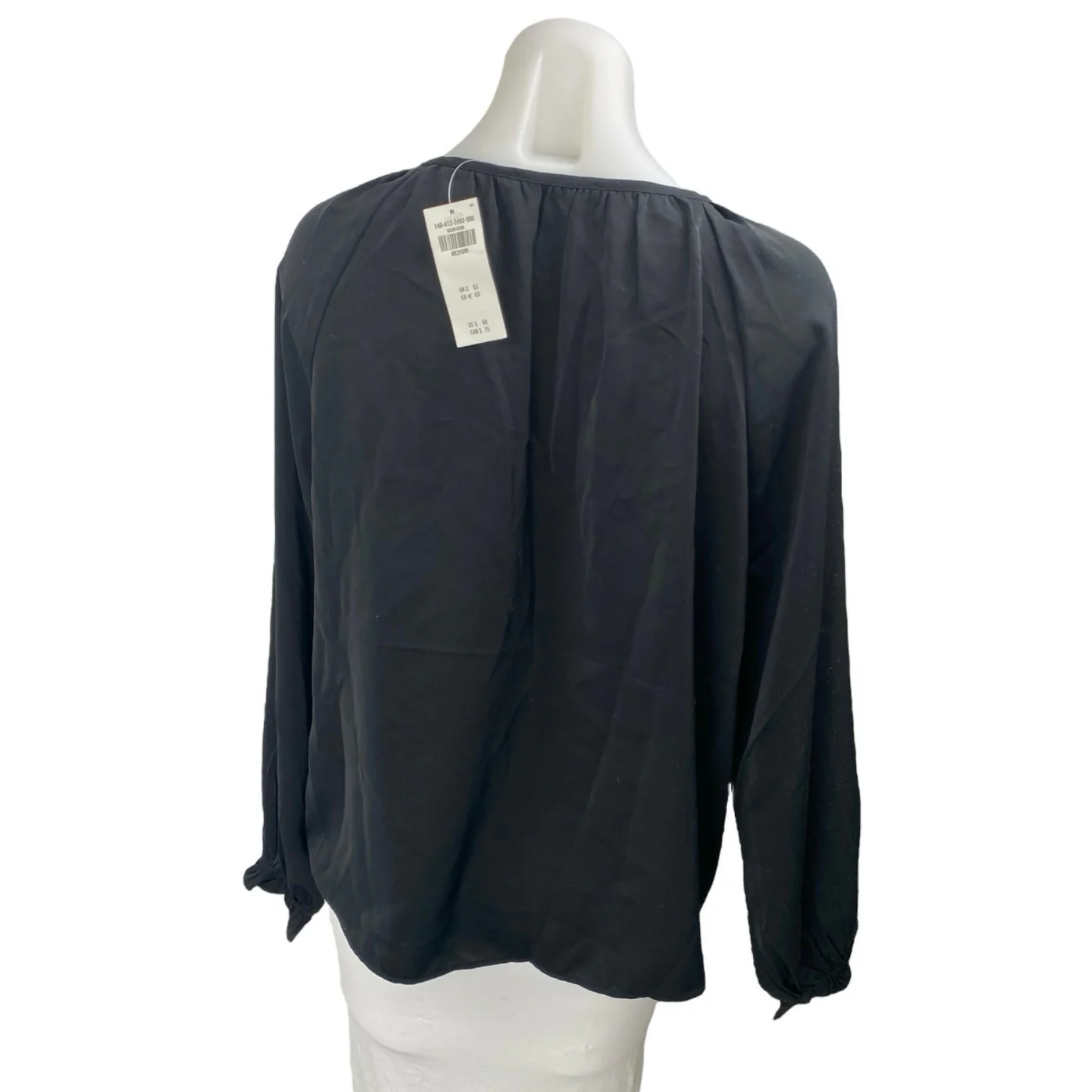 NEW Abercrombie & Fitch Womens Black Button Front Long Sleeve Shirt Blouse Top M - Image 2
