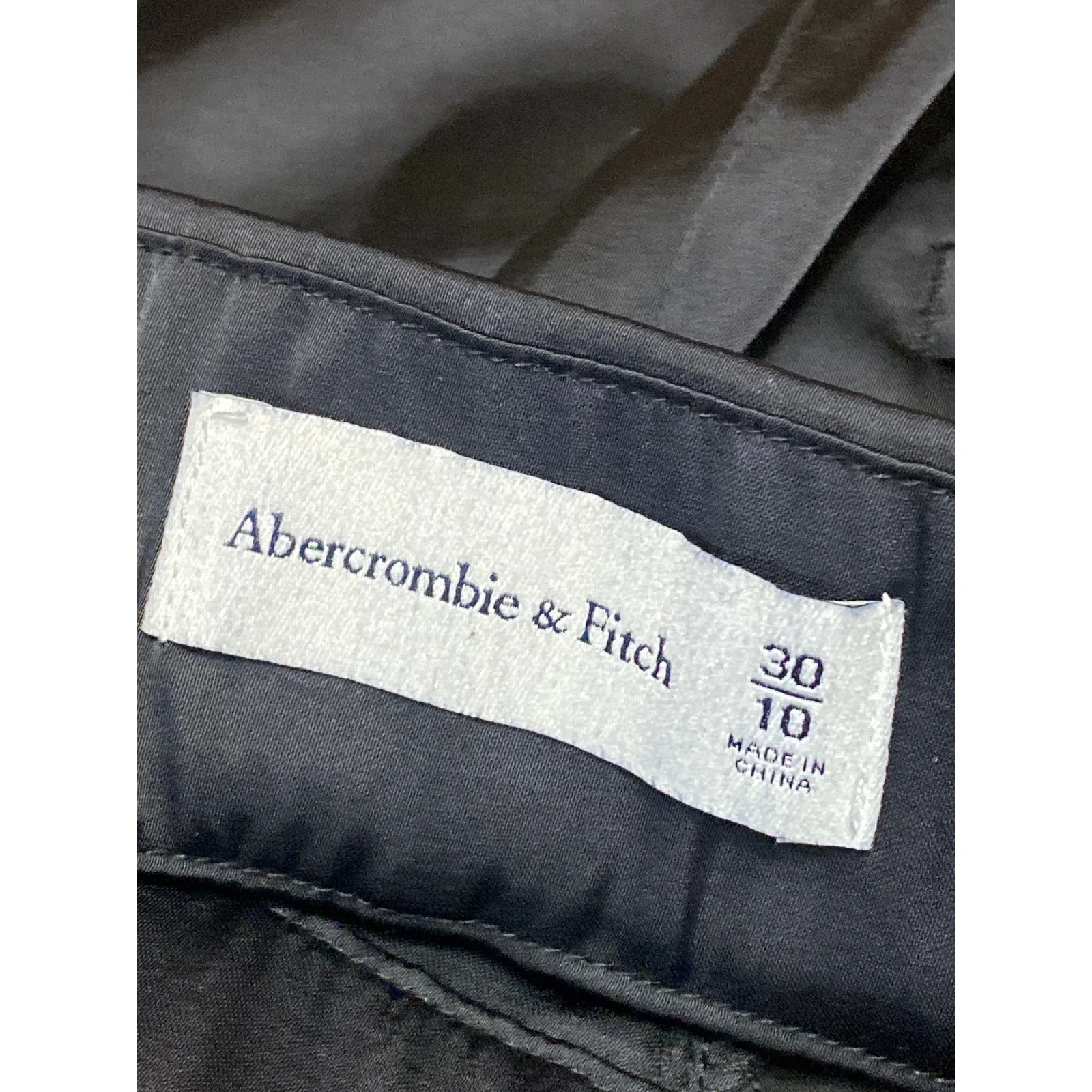 NEW Abercrombie & Fitch Women's Black Satin Pleated Wide Leg Trousers Pants 30 - Image 3