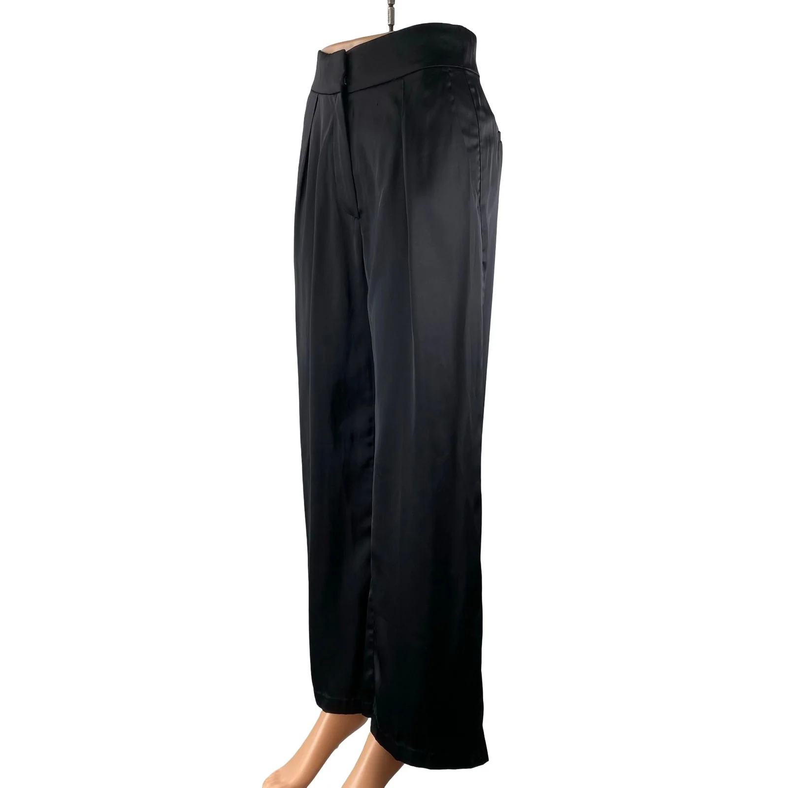 NEW Abercrombie & Fitch Women's Pleated Palazzo Wide Leg Trousers Dress Pants 26 - Image 3