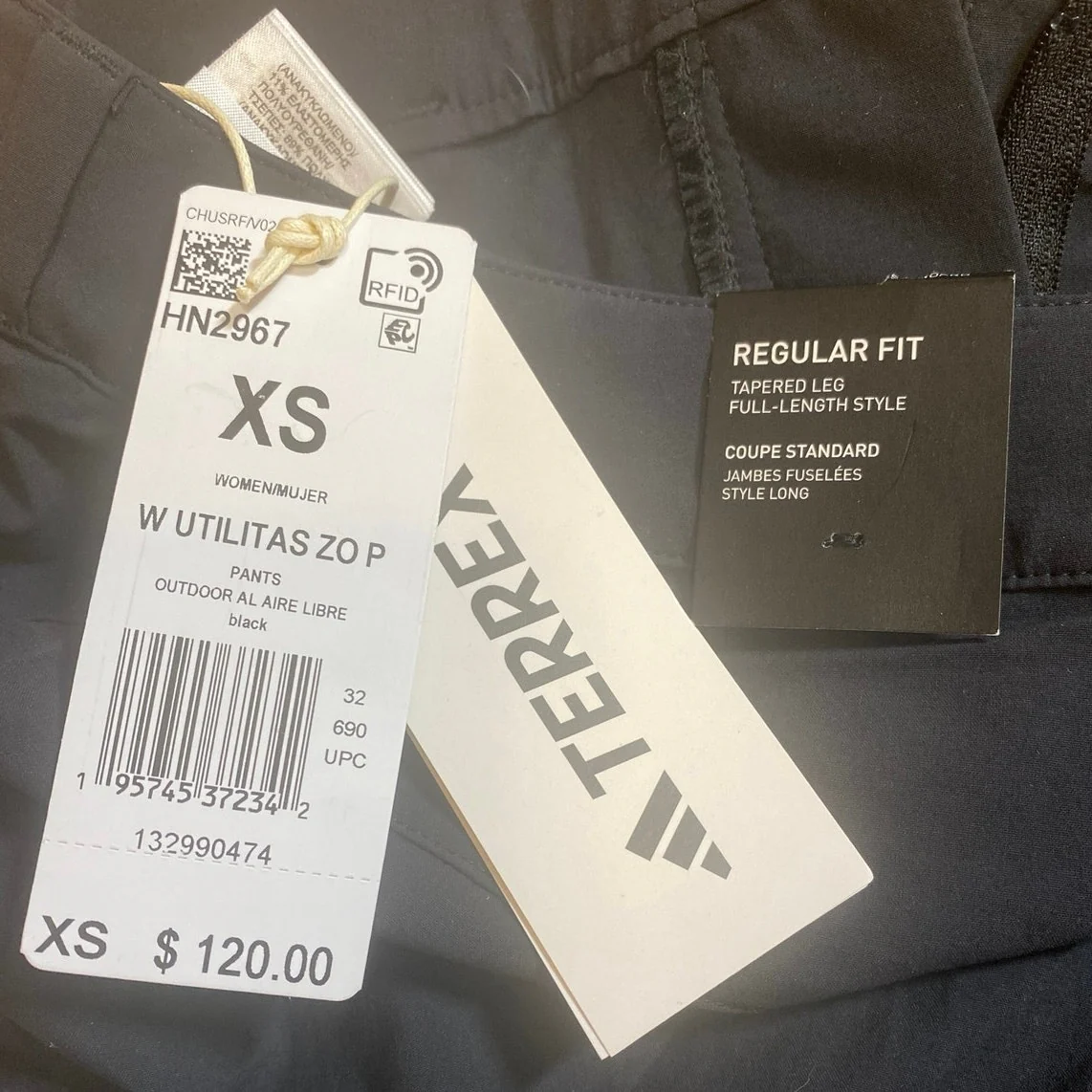 NEW Adidas Terrex Utilitas Hiking Zip Off Activewear Jogger Trousers Pants Sz XS - Image 6