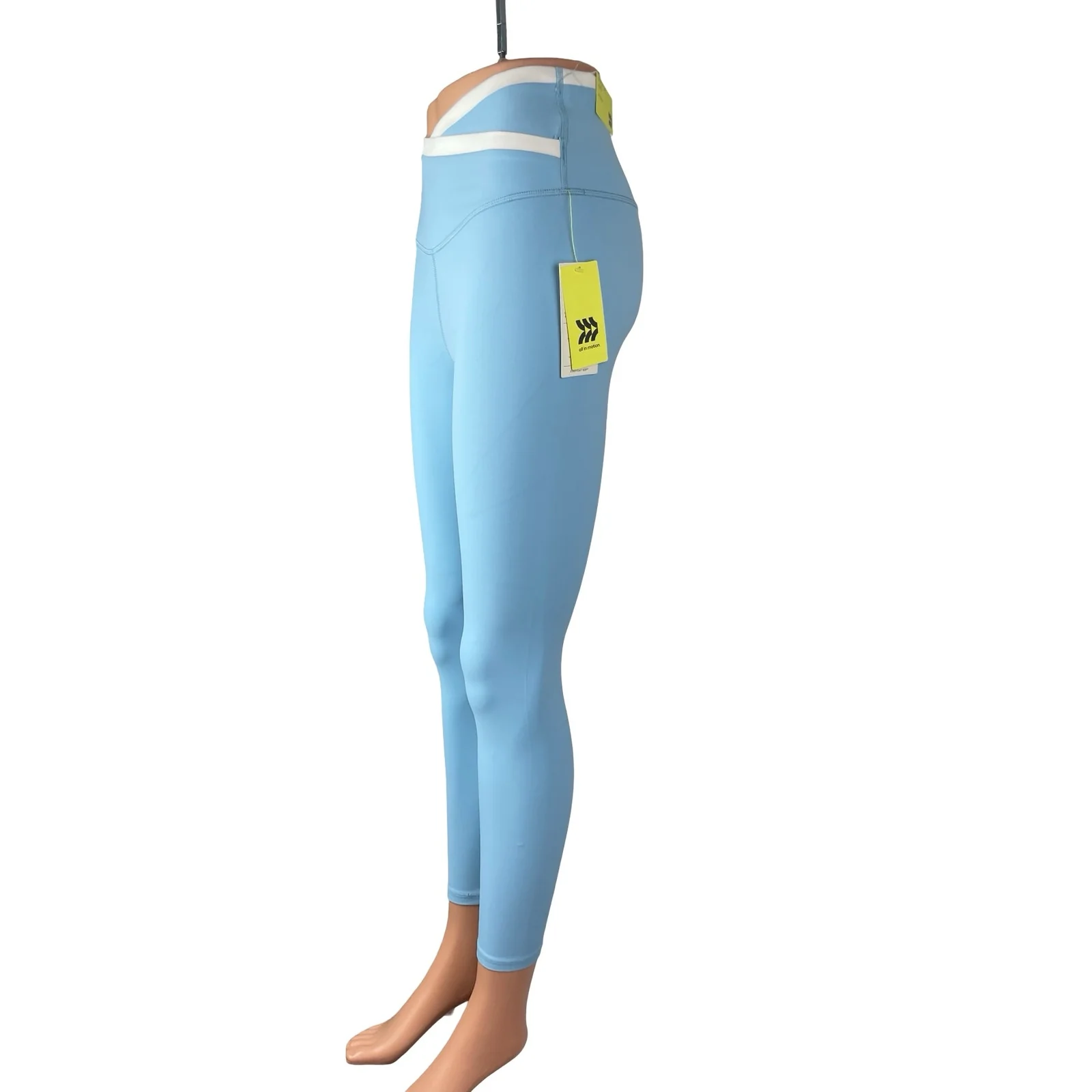 NEW All in Motion Blue High Rise Yoga Workout Athletic Leggings Pants Size M - Image 3