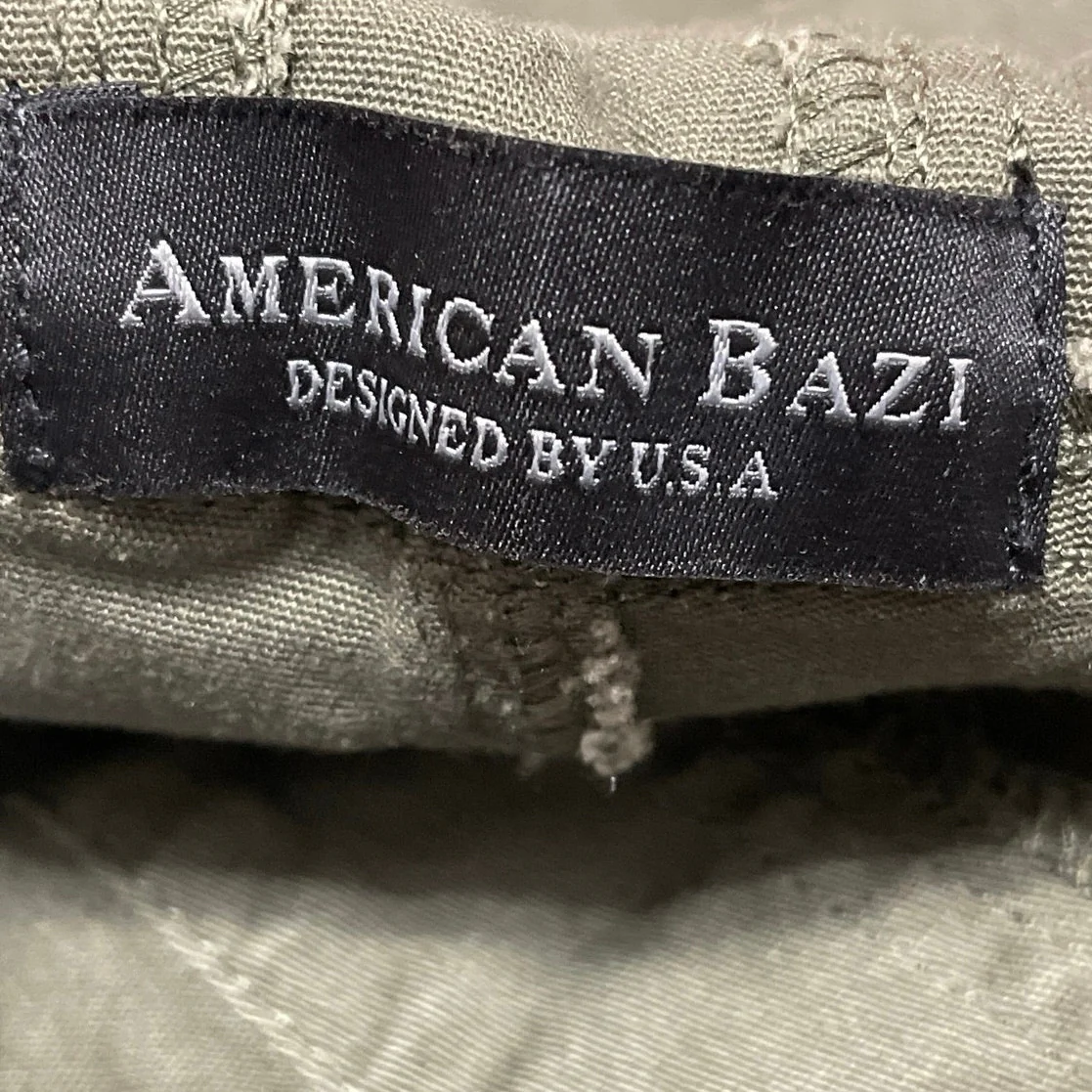 NEW American Bazi Women's Olive Green Bib Skinny Ankle Utility Overalls Size L - Image 5