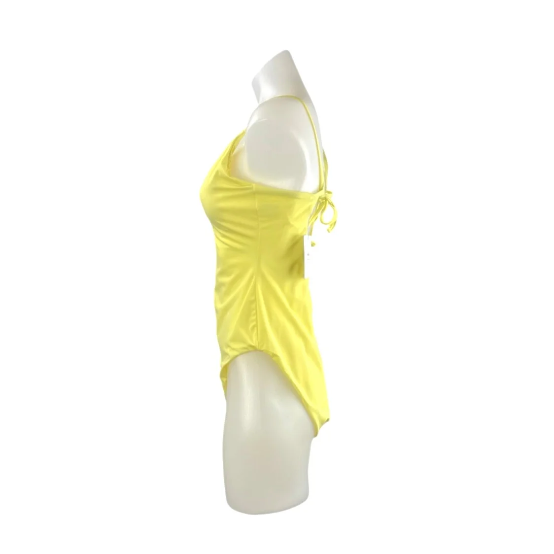 NEW Andie Yellow Sleeveless Tie Back Cami Tank One Piece Swimsuit Swimwear Sz L - Image 2