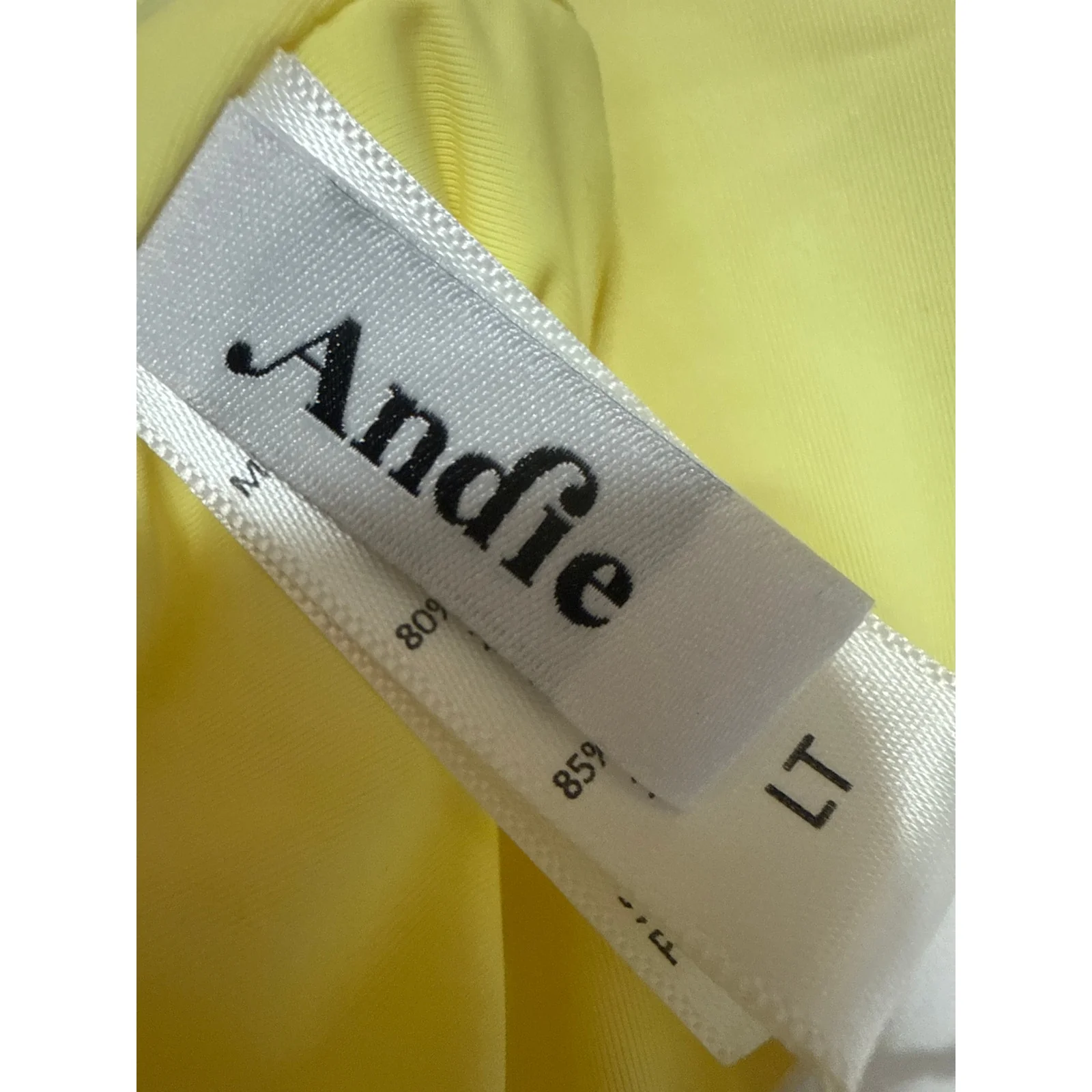 NEW Andie Yellow Sleeveless Tie Back Cami Tank One Piece Swimsuit Swimwear Sz L - Image 4
