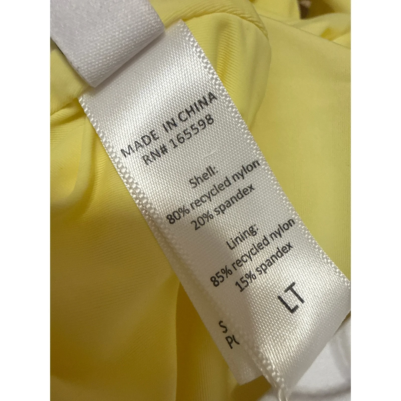 NEW Andie Yellow Sleeveless Tie Back Cami Tank One Piece Swimsuit Swimwear Sz L - Image 5