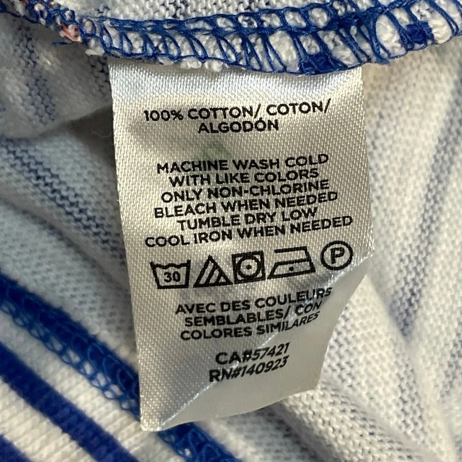 NEW Ann Taylor LOFT Blue Striped Lobster Print Sleeveless Blouse Tank Top Size L - Image 5