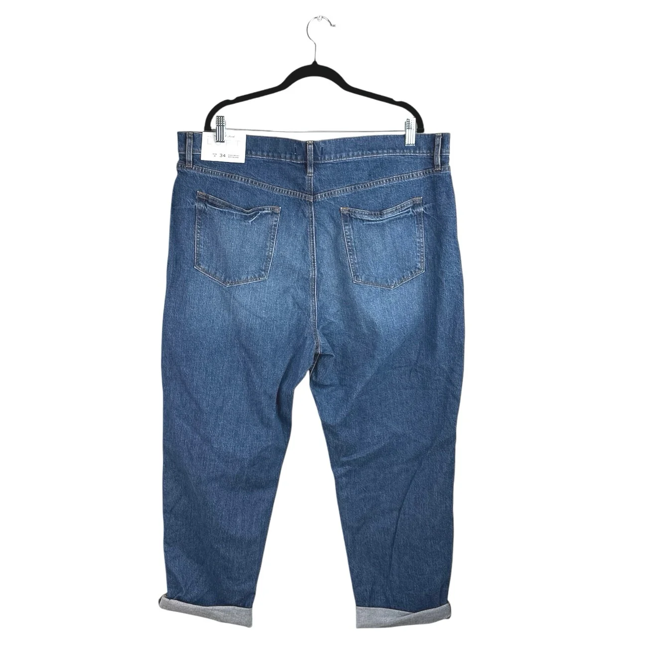 NEW Ann Taylor Loft Women's Blue Skinny Straight High Waist Denim Jeans Pants 34 - Image 2
