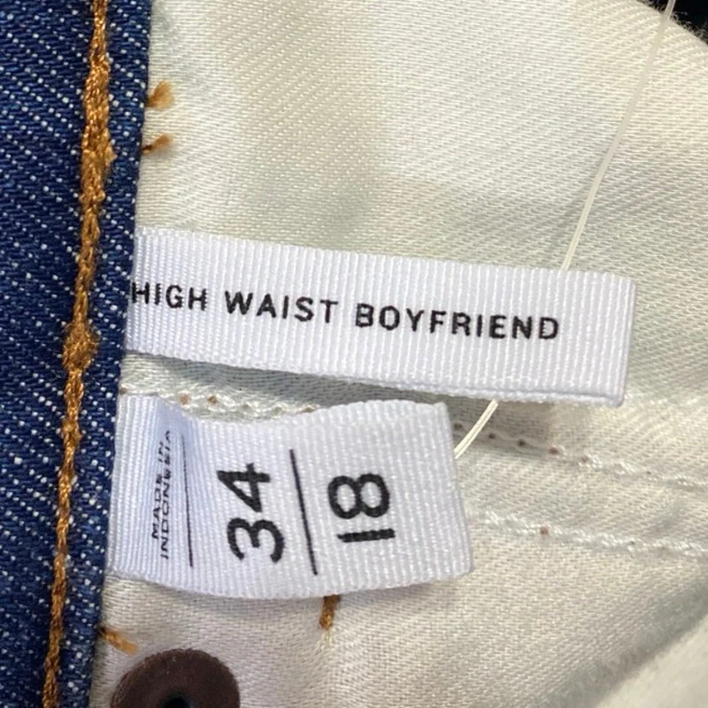 NEW Ann Taylor Loft Women's Blue Skinny Straight High Waist Denim Jeans Pants 34 - Image 5