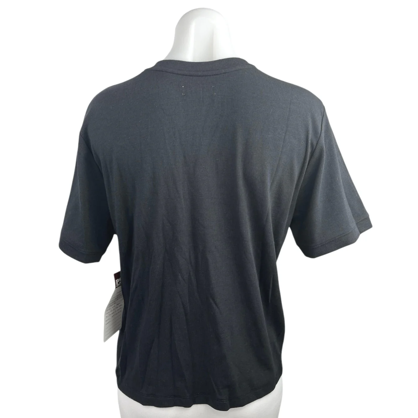 NEW Argent Black Crew Neck Pullover Basic Stretch Ringer T Shirt Tee Top Sz 2XL - Image 2