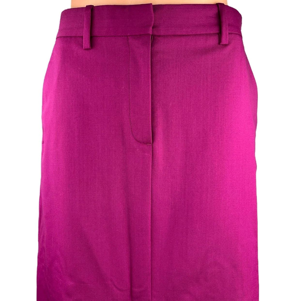 NEW Argent Purple Zipper Pockets Maxi Casual Career Office A-line Skirt Size 0 - Image 4