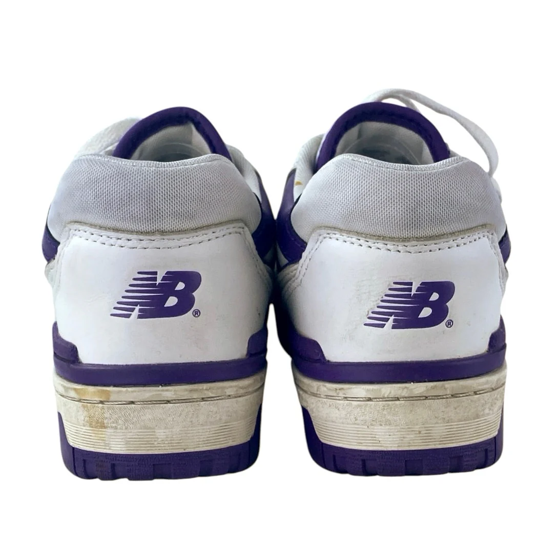 New Balance 550 Women's White Purple Lace Up Low Top Athletic Sneakers Shoes 7 - Image 3