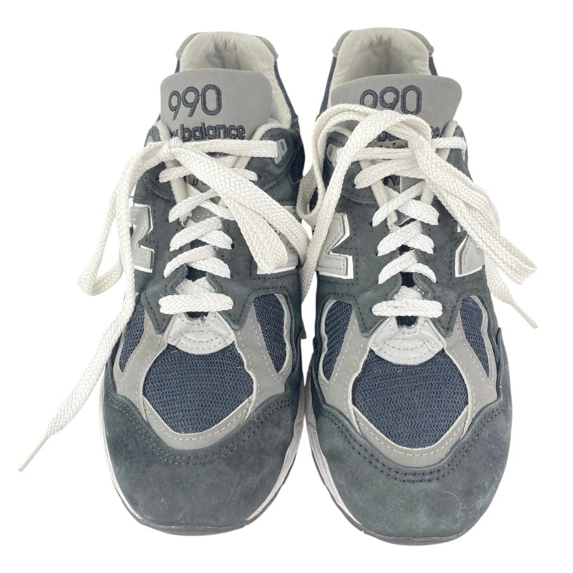 New Balance 990v2 Mens Blue Suede Low Top Lace Up Athletic Sneakers Shoes Sz 7.5 - Image 2