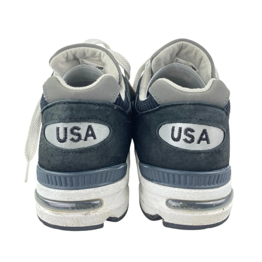 New Balance 990v2 Mens Blue Suede Low Top Lace Up Athletic Sneakers Shoes Sz 7.5 - Image 3