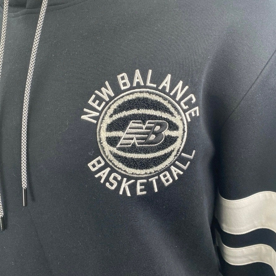 New Balance Basketball First Light Men's Black Hoodie Hooded Sweatshirt Size L - Image 3
