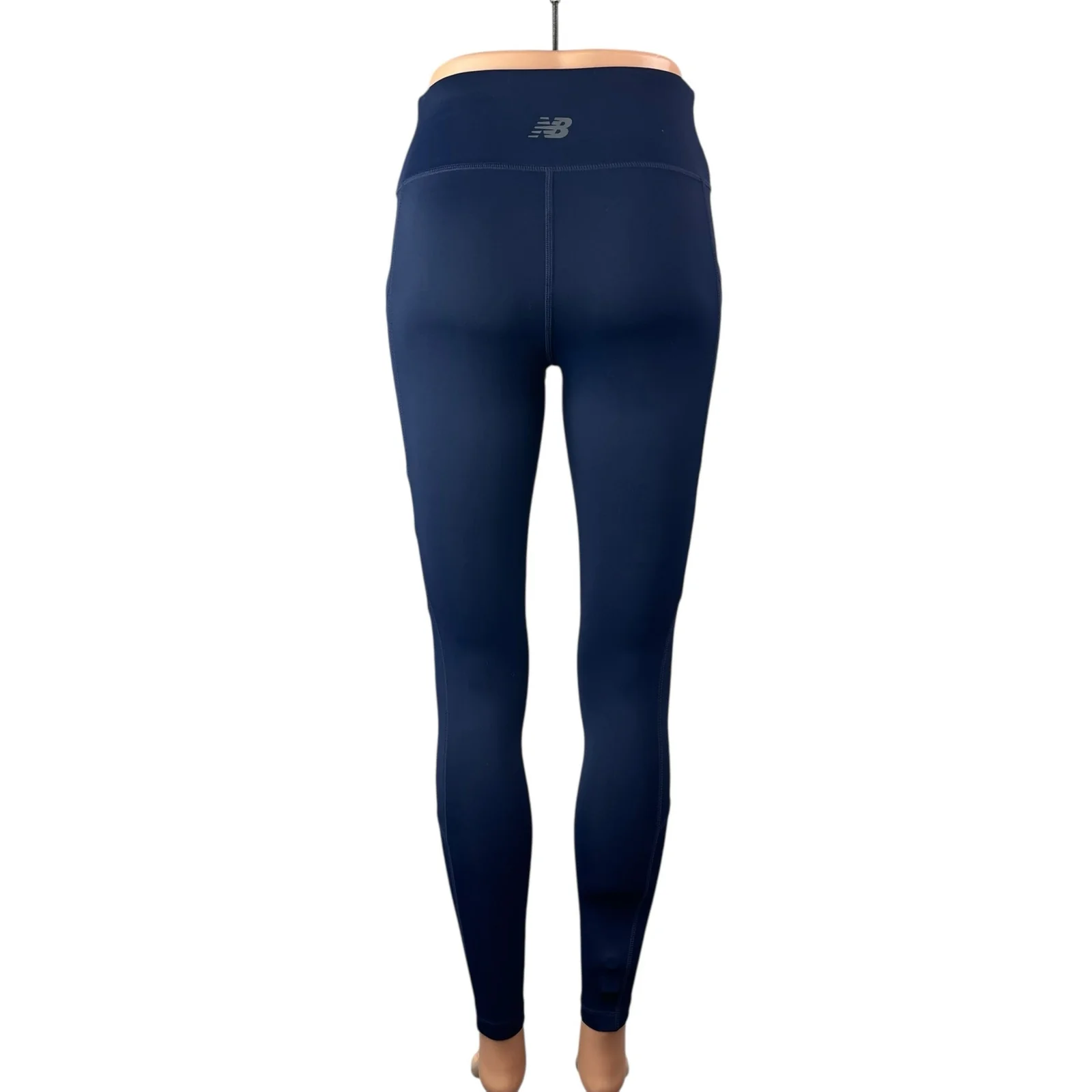 New Balance Harmony Pocket Blue High Waist Activewear Skinny Leggings Pants Sz S - Image 3