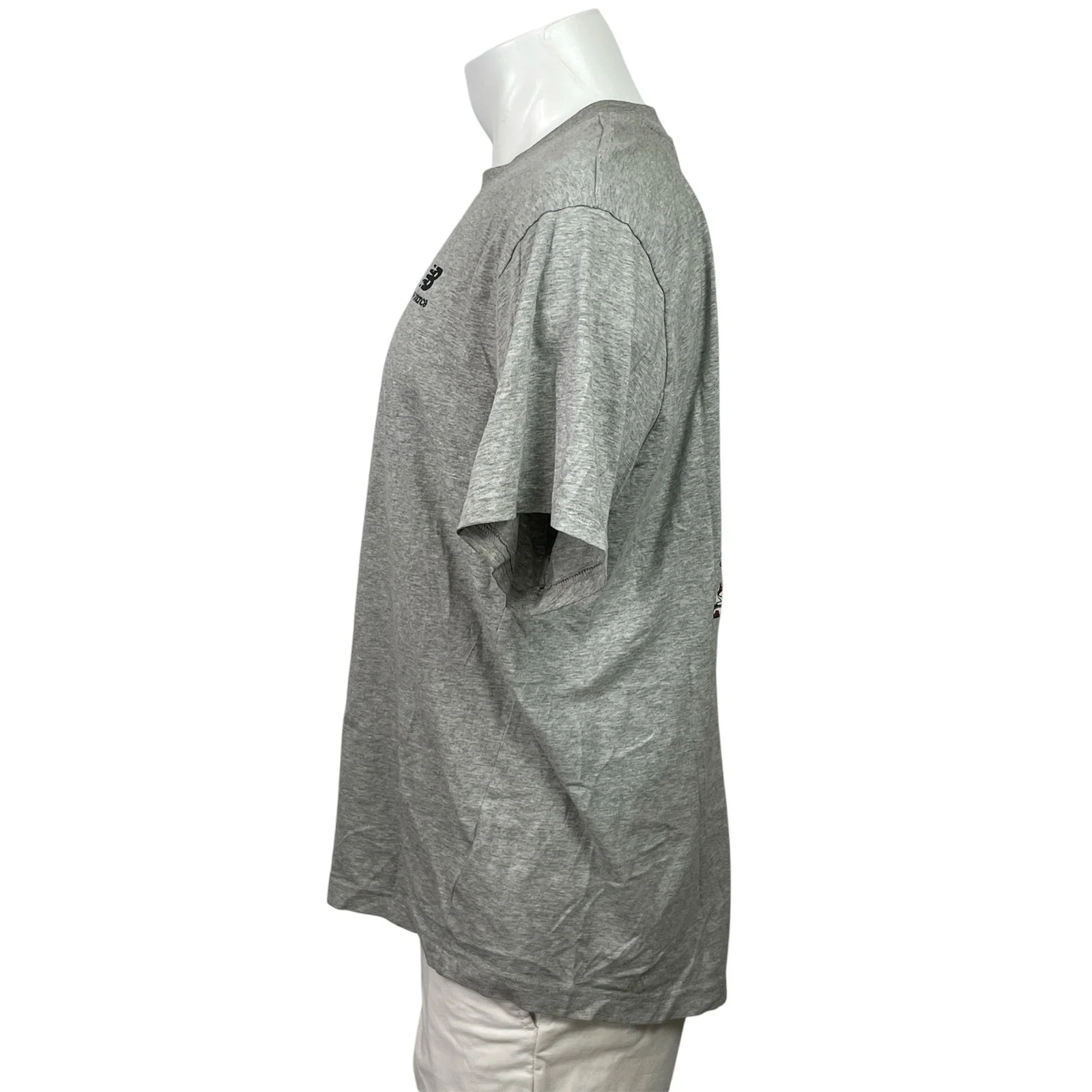 New Balance Men's Gray 550 Sneakers Graphic Short Sleeve T Shirt Tee Top Size L - Image 2