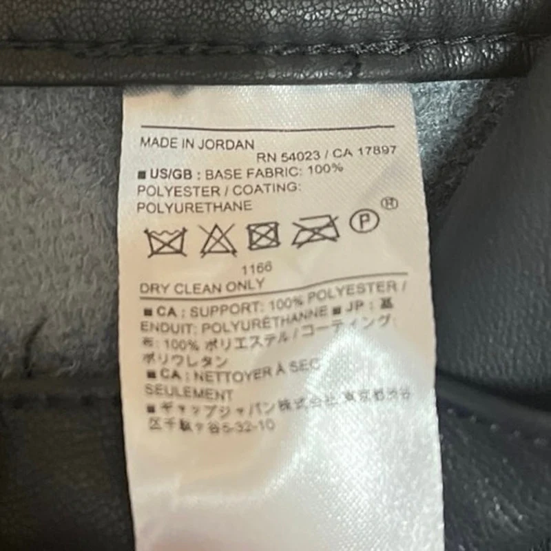 NEW Banana Republic Black Faux Vegan Leather Mid Rise Flared Bootcut Pants Sz 24 - Image 2