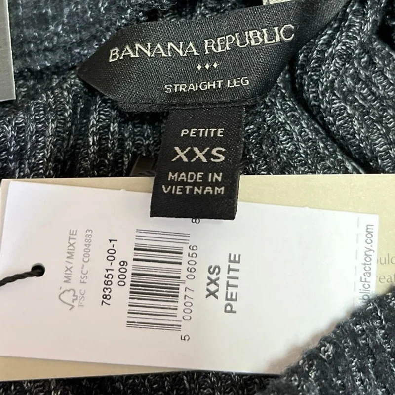 NEW Banana Republic Gray Straight Leg Pull On Yoga Sweatpants Lounge Pants XXS - Image 5