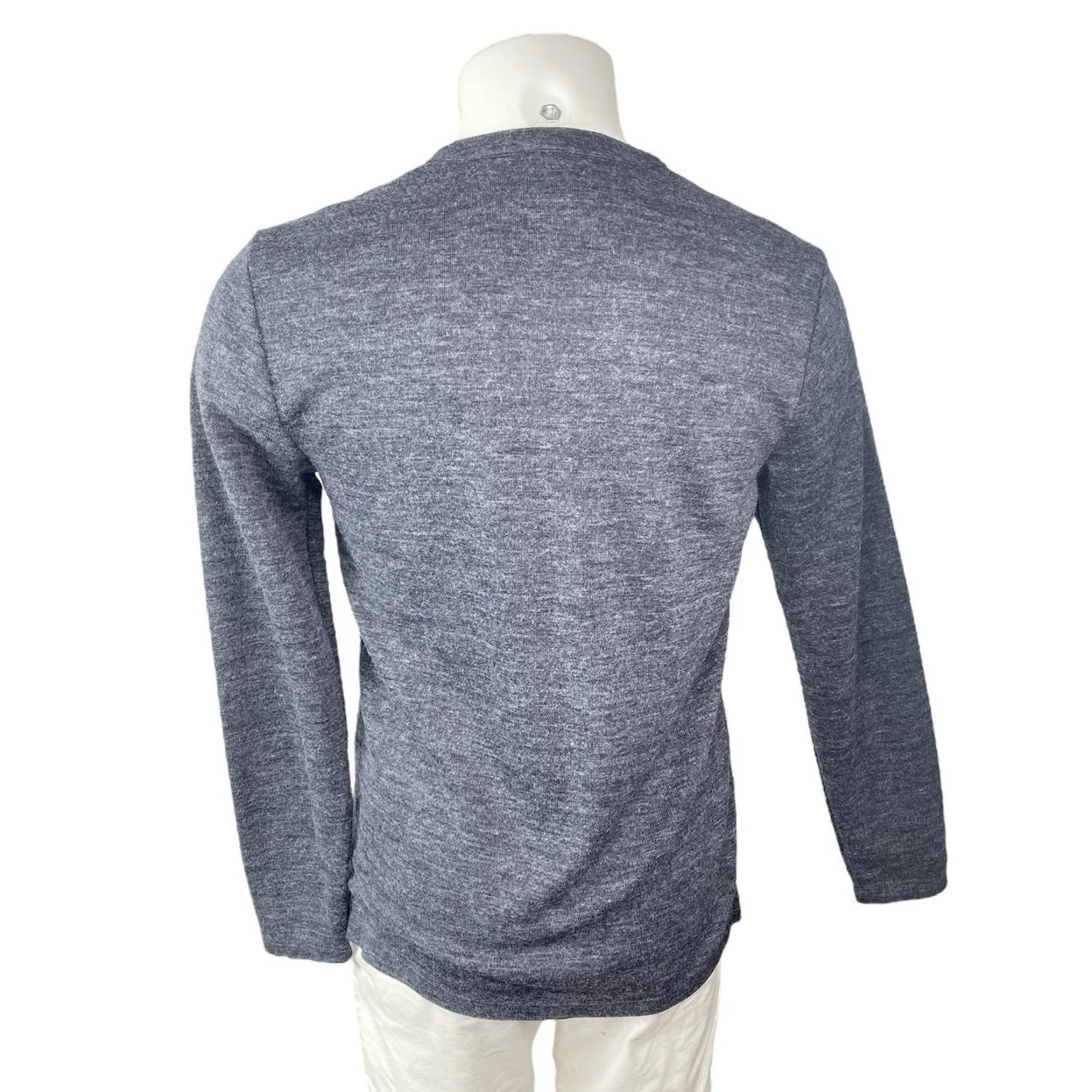 NEW Banana Republic Men's Gray Long Sleeve Casual Henley T Shirt Tee Top Size S - Image 2