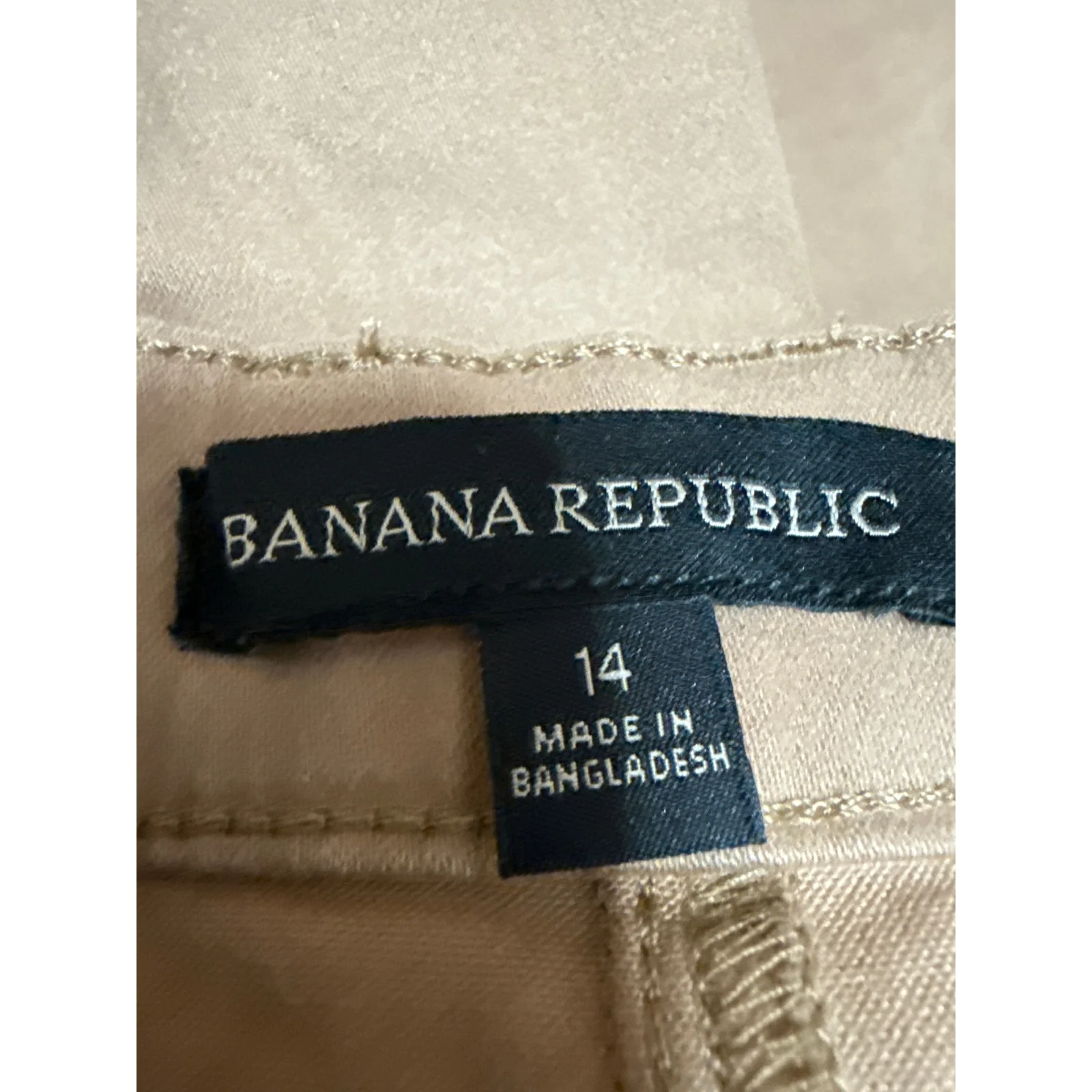 NEW Banana Republic Tan Khaki High Waisted Wide Leg Mini Casual Shorts Size 14 - Image 4