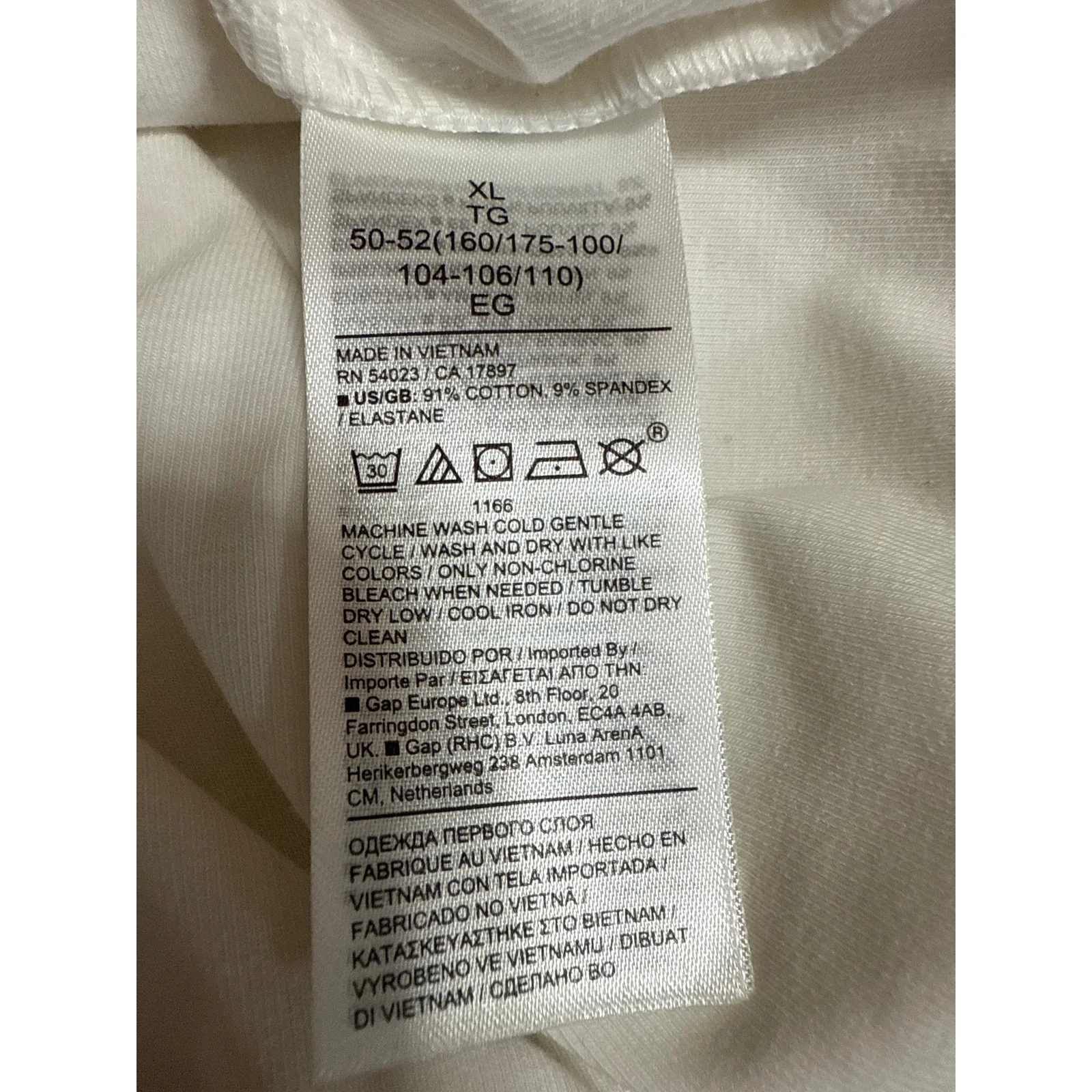NEW Banana Republic White Long Sleeve V Neck Henley T Shirt Tee Top Size XL - Image 5