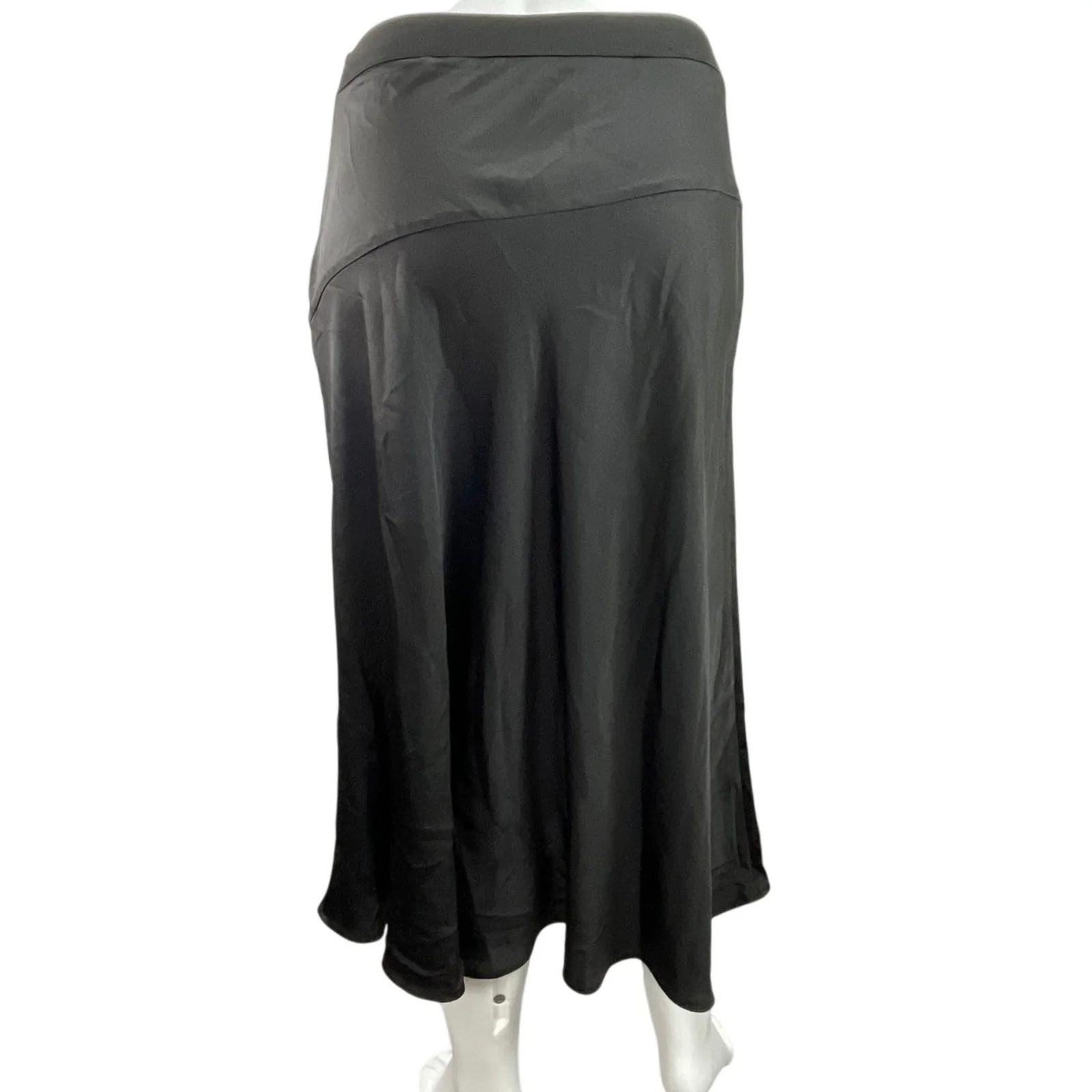 NEW Banana Republic Women's Black Ruffles High Waisted Midi Maxi A-Line Skirt 16 - Image 3