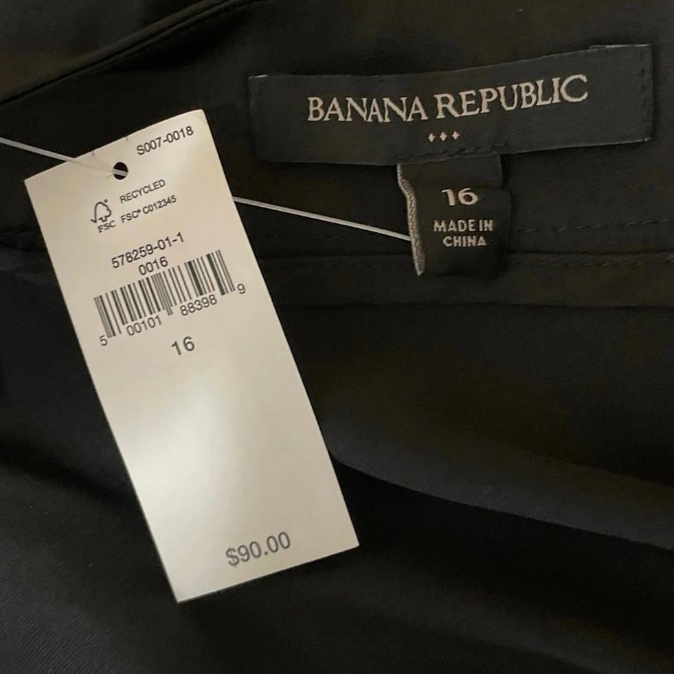 NEW Banana Republic Women's Black Ruffles High Waisted Midi Maxi A-Line Skirt 16 - Image 5