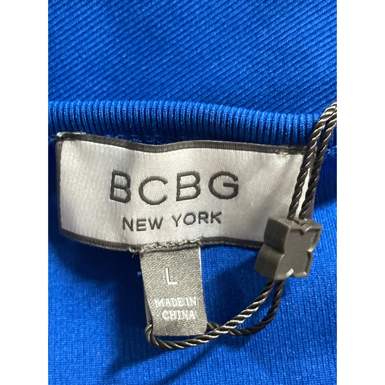 NEW BCBGeneration Womens Blue Knot Twist Front Sleeveless V Neck Crop Tank Top L - Image 6