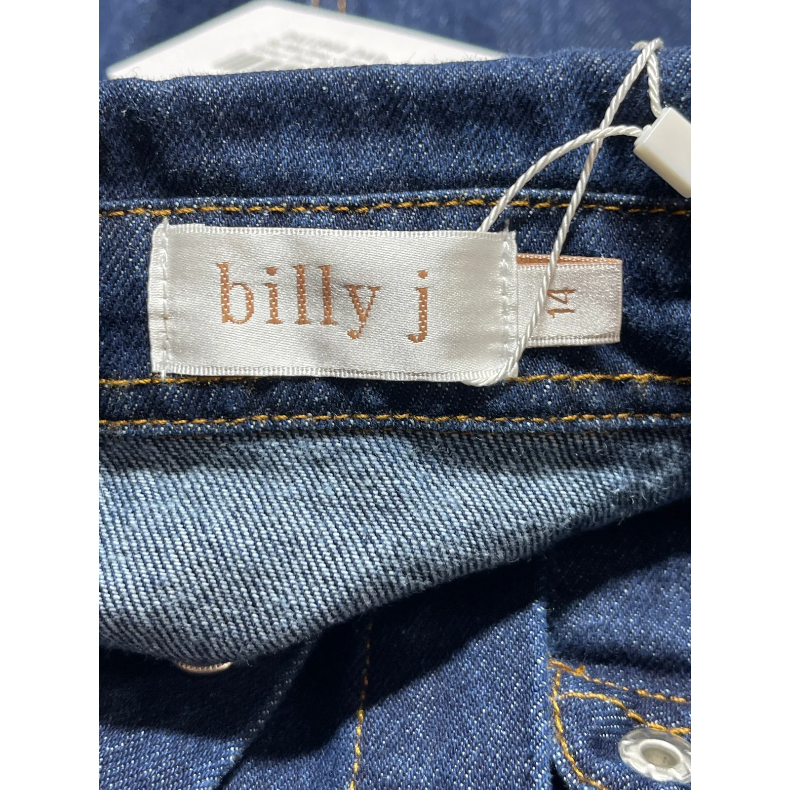NEW Billy J Raz Blue Denim Collared Short Sleeve Button Down Mini Shirt Dress 14 - Image 3