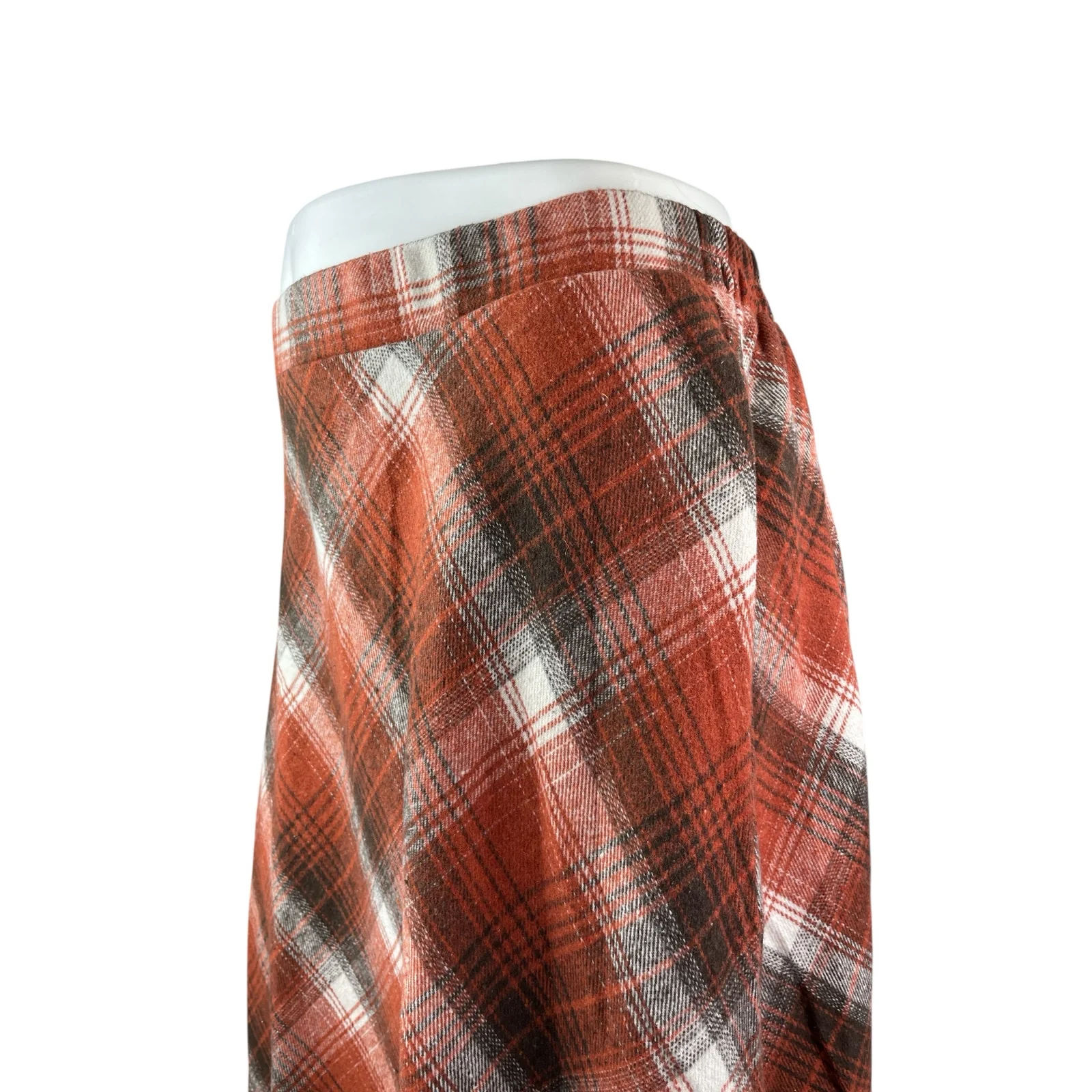 NEW Bloomchic Womens Multicolor Plaid High Rise Flared A-Line Maxi Midi Skirt 26 - Image 2