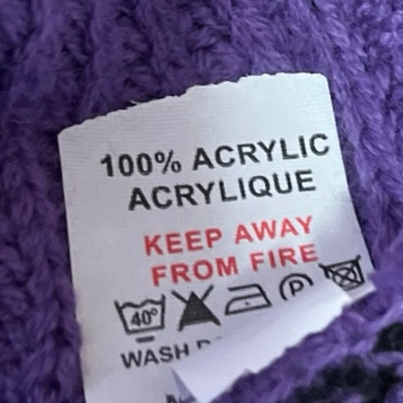 NEW Boohoo Purple Knitted Bib Hooded Hoodie Poncho Sweater Top Size M/L - Image 5