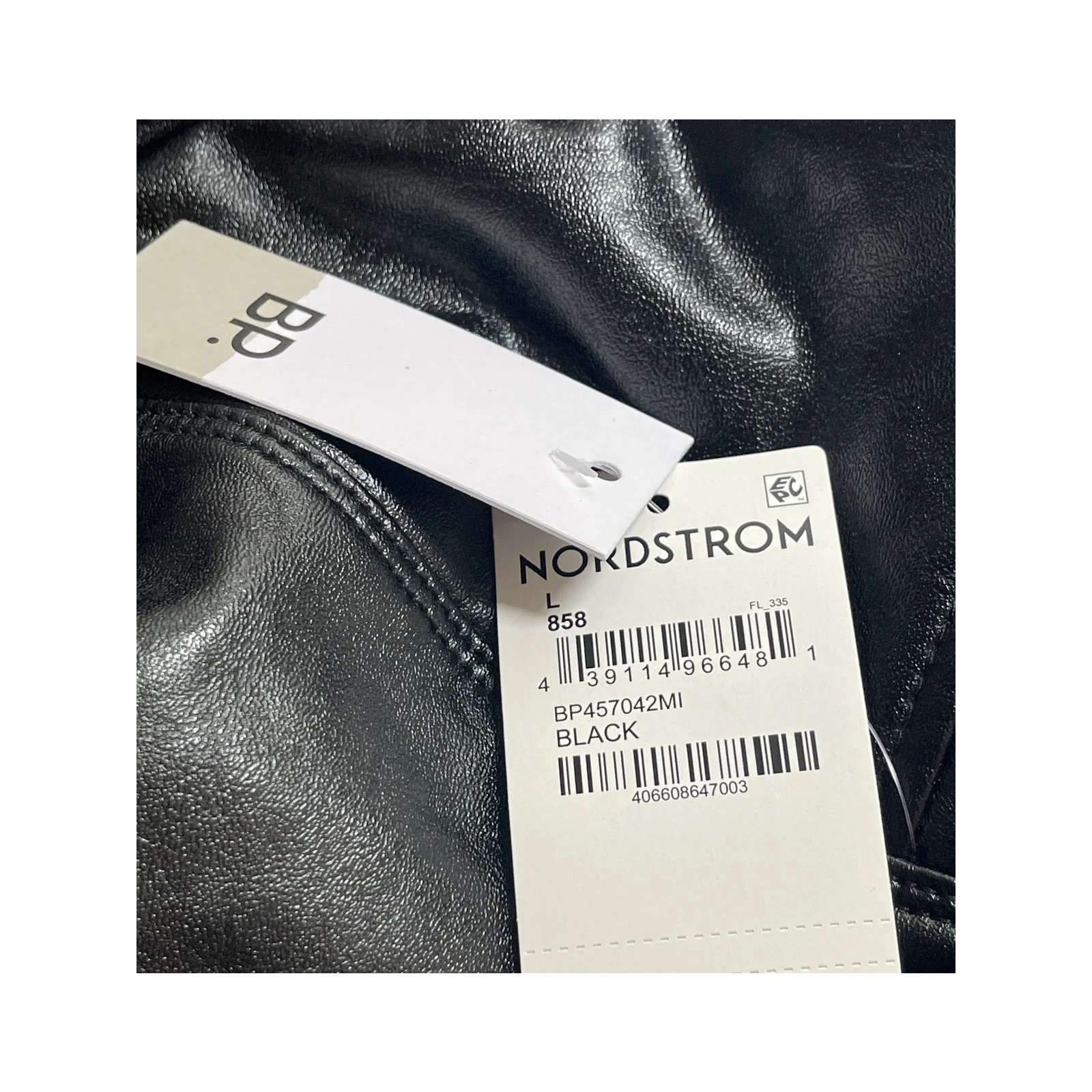 NEW BP. Women's Black Faux Leather Vegan High Waisted Leggings Pants Size L - Image 5