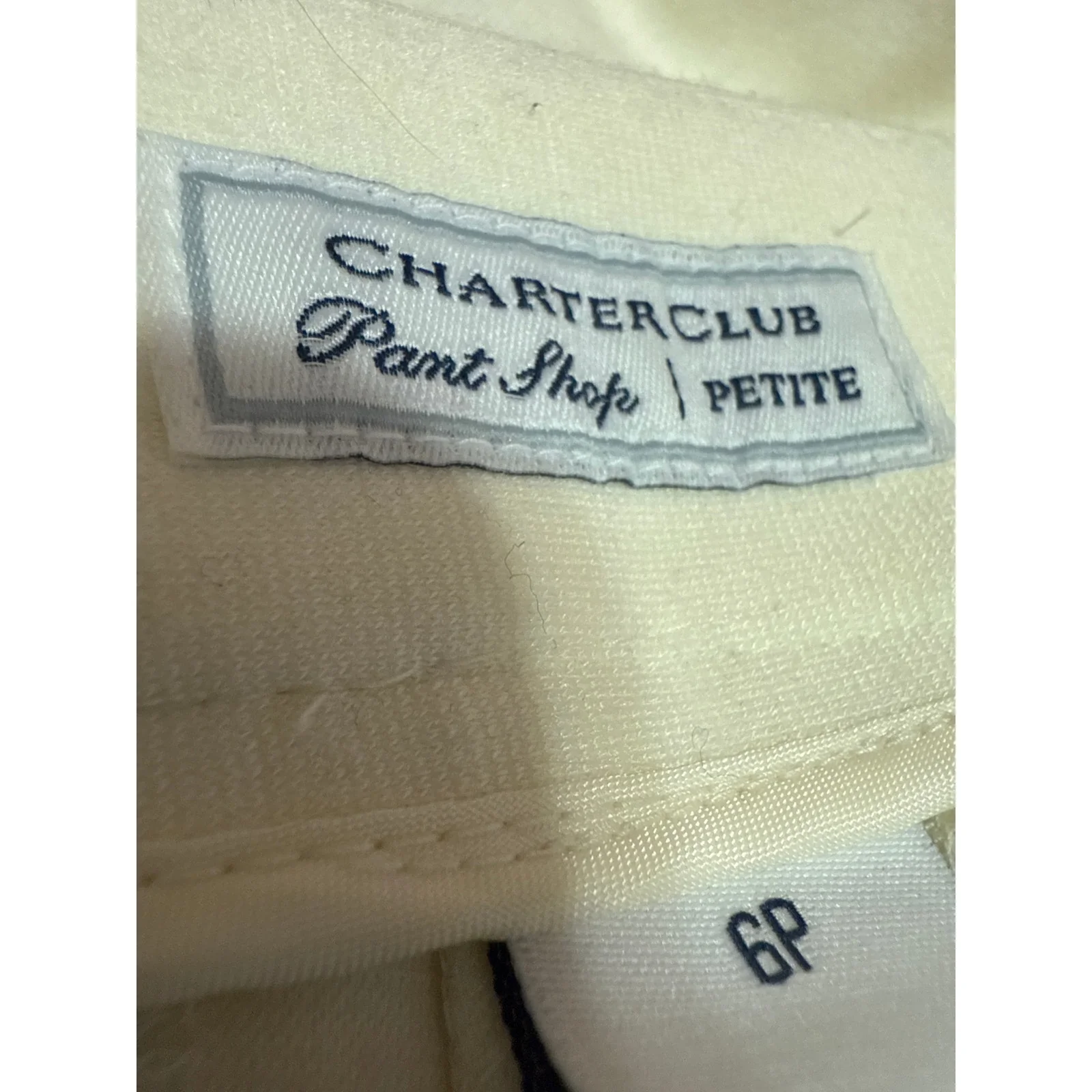 NEW Charter Club Women's White Mid Rise Straight Leg Trousers Dress Pants Size 6 - Image 5
