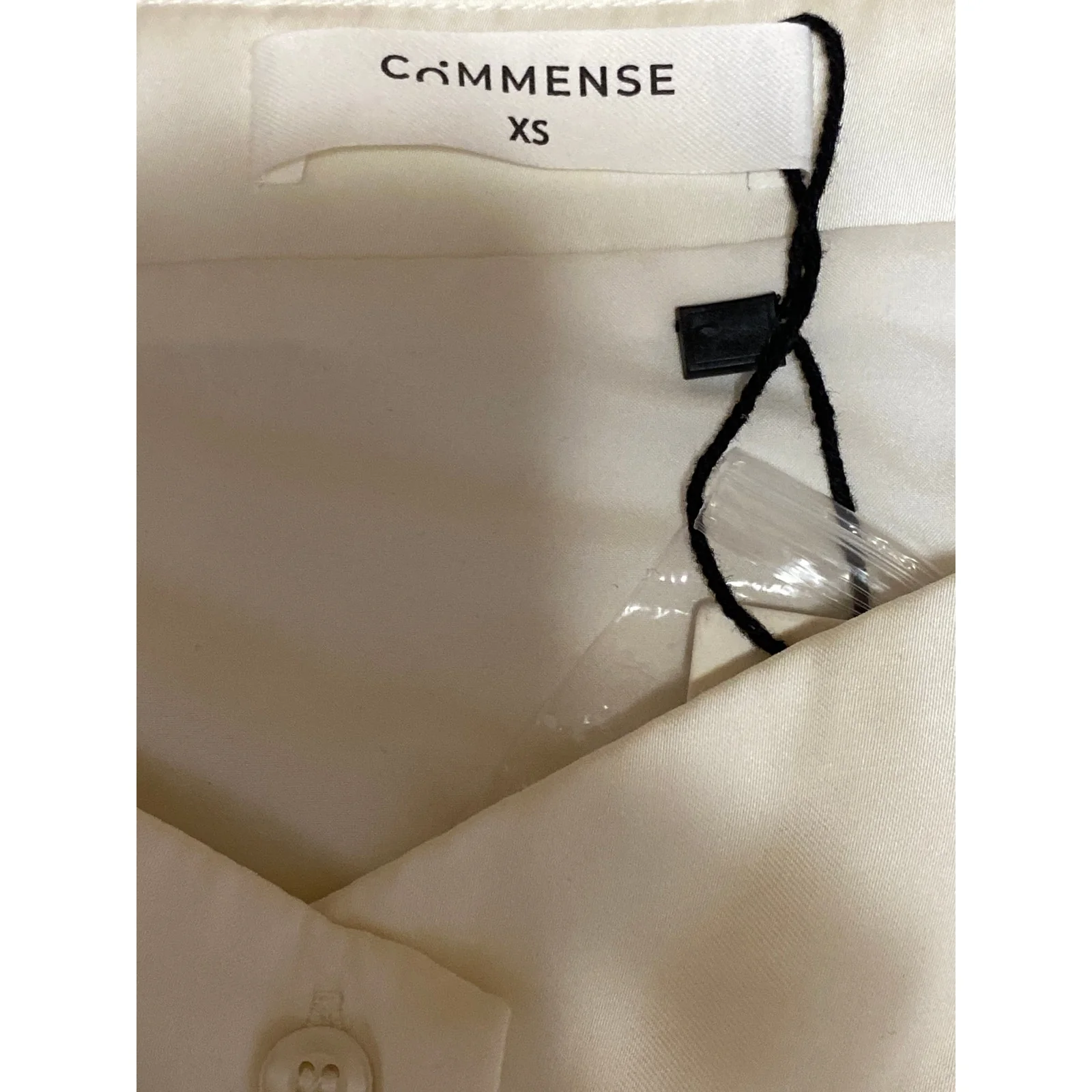 NEW Commense Ivory Silky Satin Sleeveless Button Up Crop Corset Cami Tank Top XS - Image 5
