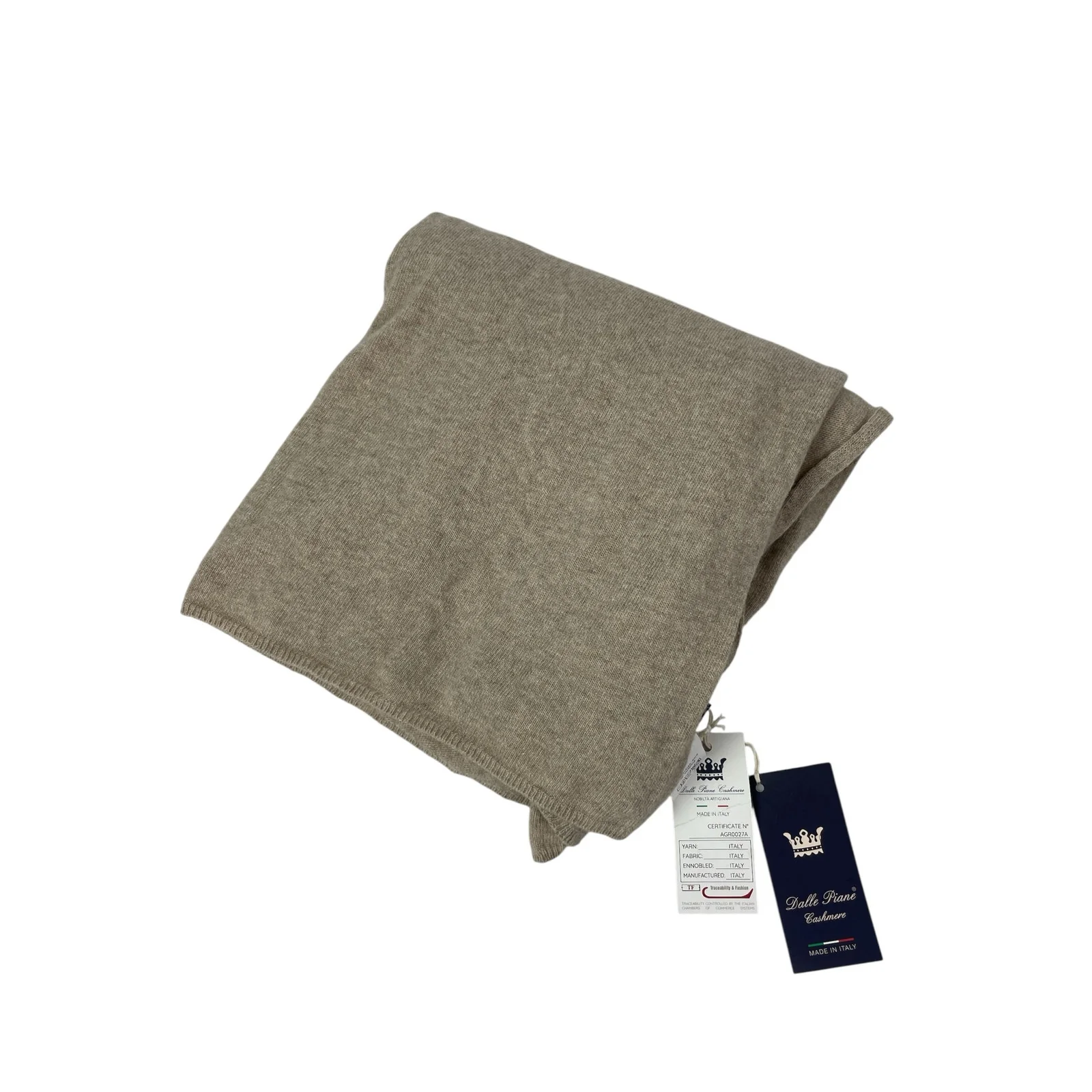 NEW Dalle Piane Cashmere Wool Beige Winter Snow Warmer Shawl Wrap Neck Scarf OS - Image 3