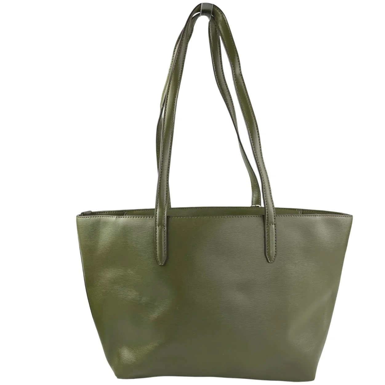 NEW DKNY Green Bryant Medium Leather Logo Keychain Shoulder Tote Handbag - Image 3