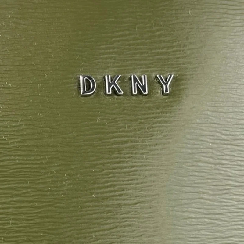 NEW DKNY Green Bryant Medium Leather Logo Keychain Shoulder Tote Handbag - Image 5