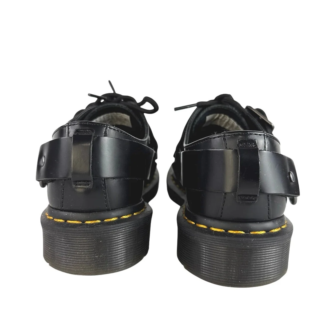 NEW Dr. Martens Henree Unisex Polished Smooth Leather Buckle Lace Up Shoes Sz 6 - Image 3